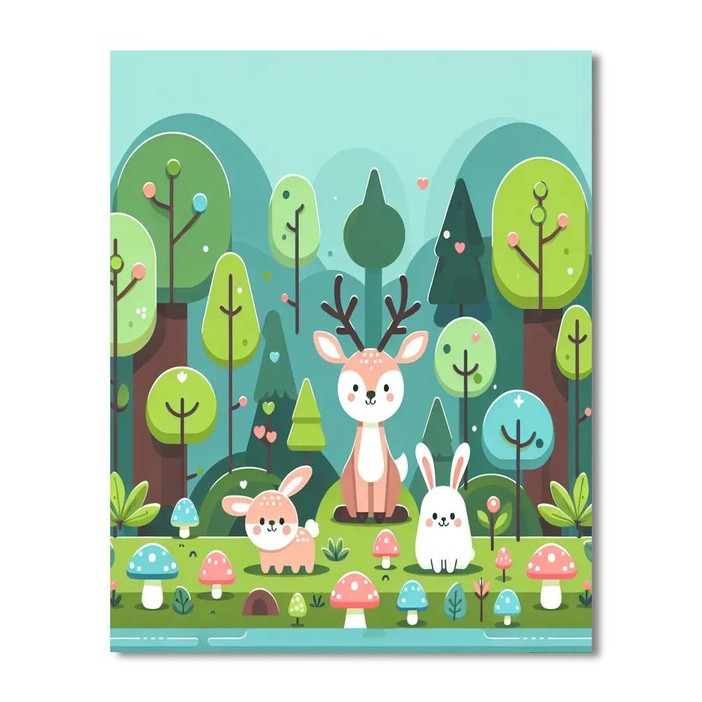 Forest Fantasy Friends Numbered Painting Kits