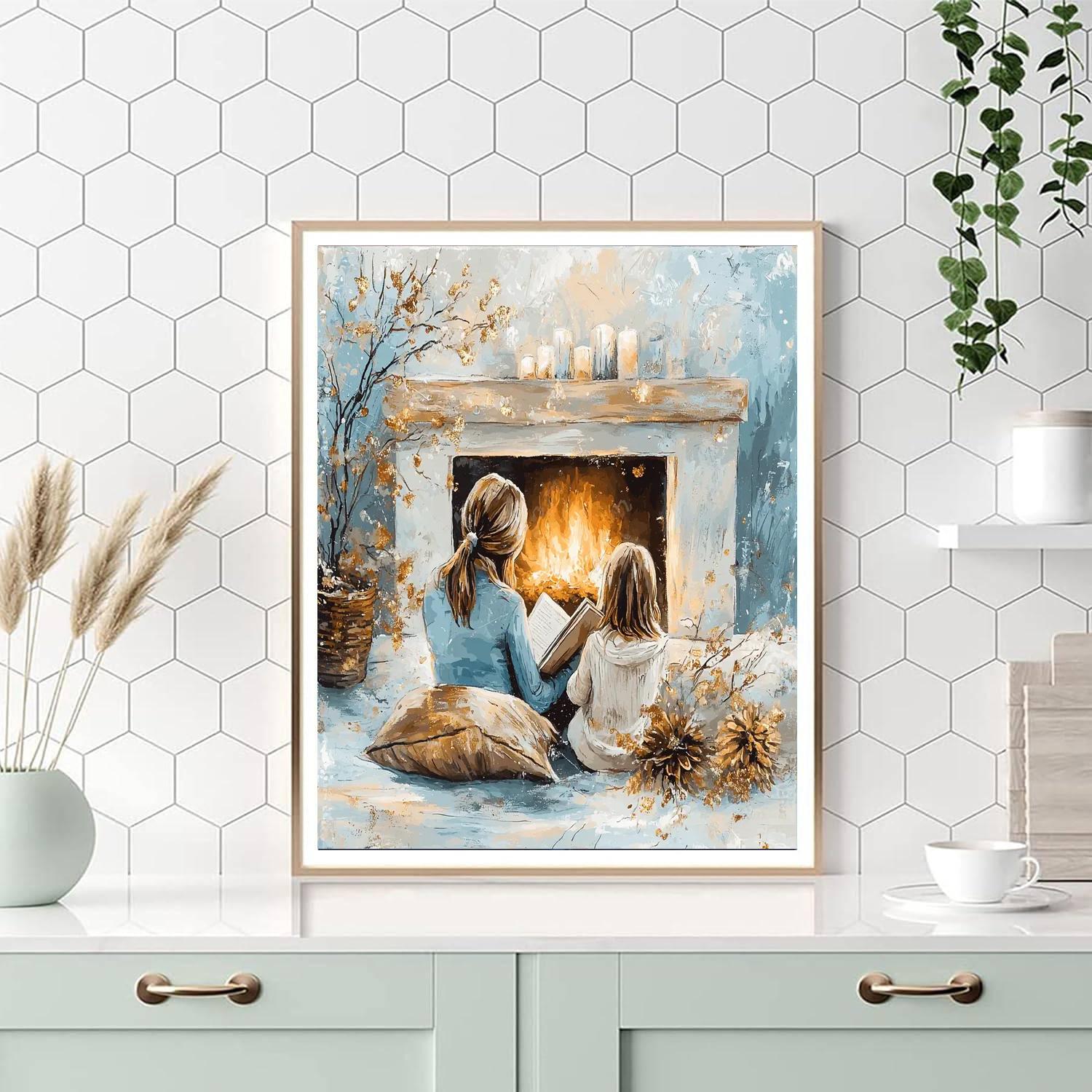 Winter’s Cozy Corner Number Painting