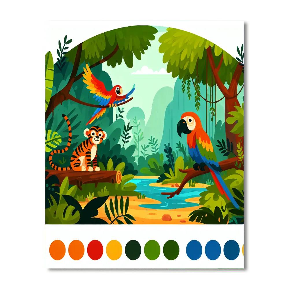 Journey To Jungleland Paint By Numbers Art