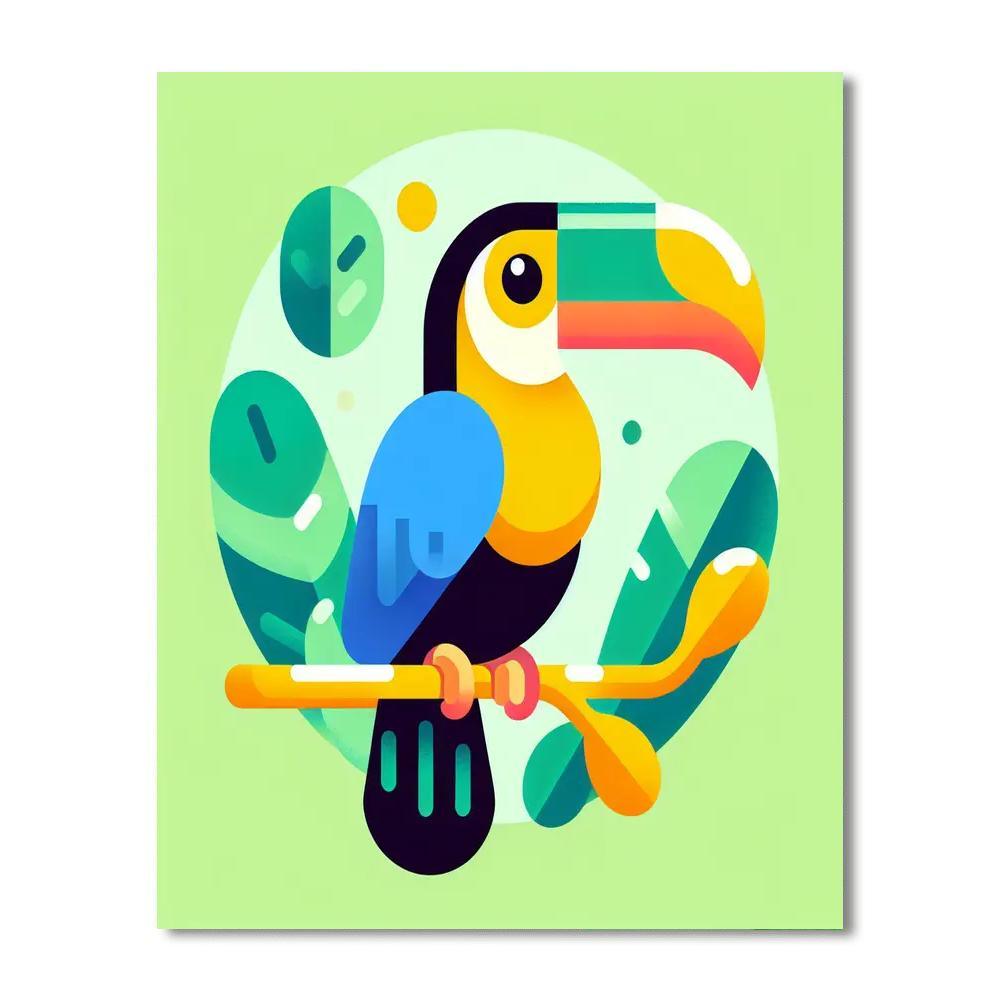Tropical Toucan Treasure Number Painting