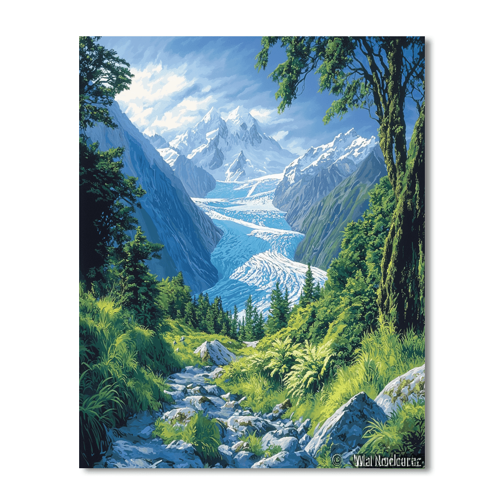Franz Josef Glacier - New Zealand Paint By Numbers