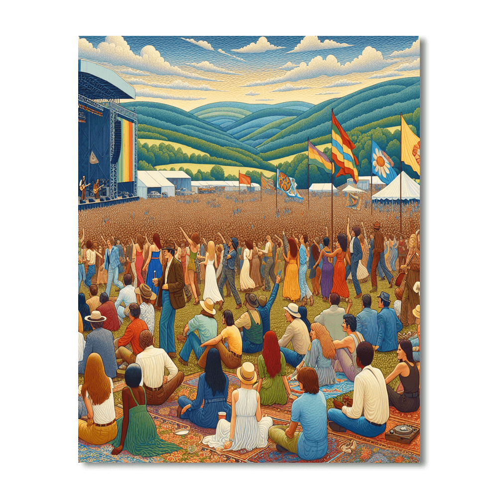 Woodstock Music And Art Fair - Usa Paint By Numbers Art