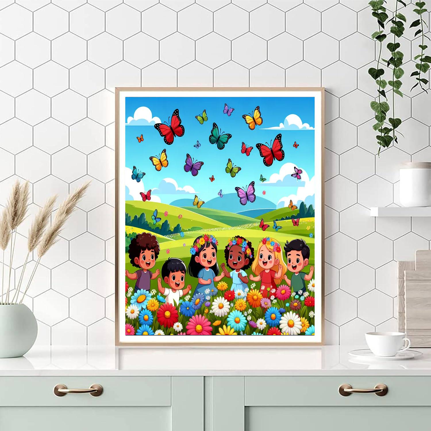 Charming Butterfly Fields Painting Number Kit