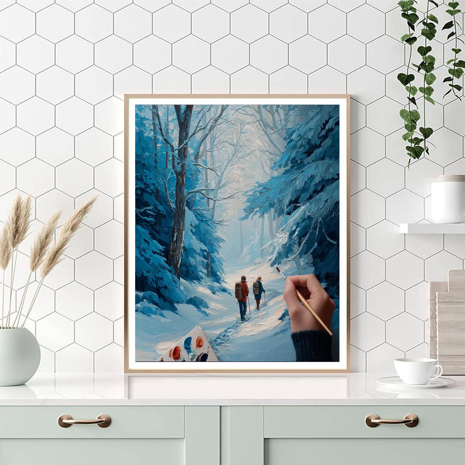 Winter Walks Number Painting