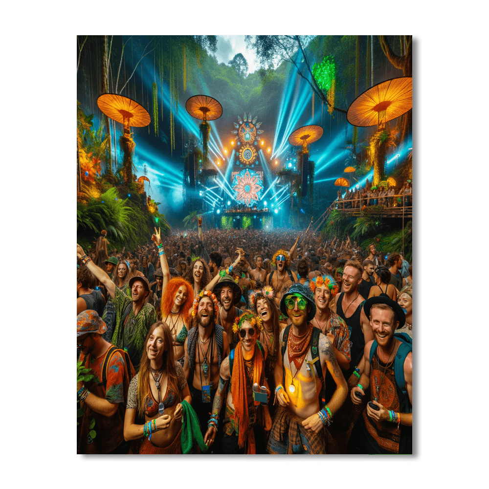 Jungle Party Festival Painting By Numbers Kit