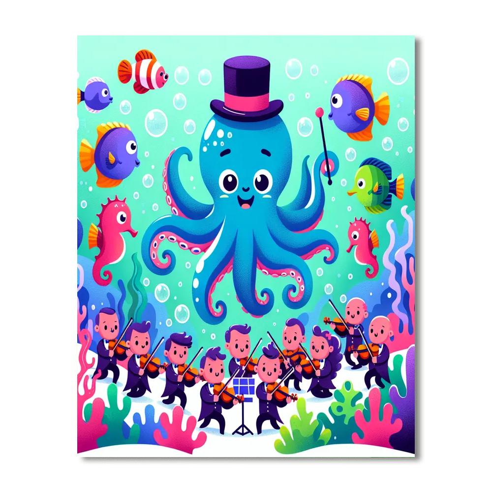 Ocean Orchestra Octopus Numbered Painting Kits