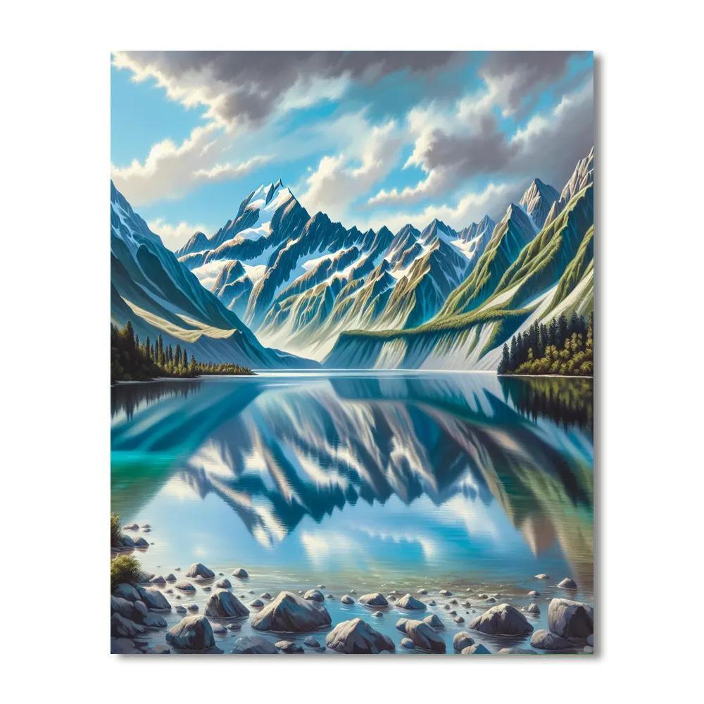 Mystical Mountain Refuge Paint By Color