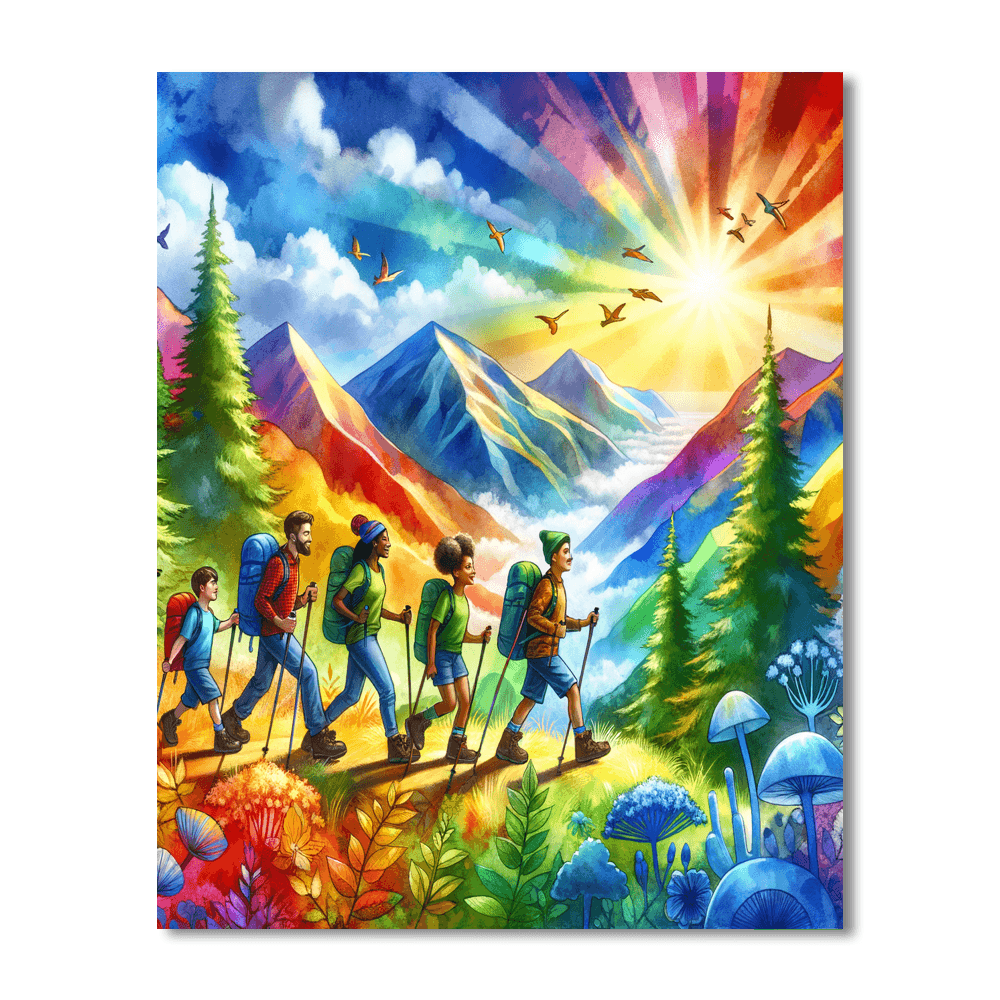 Mountain Adventure Crew Paint By Color