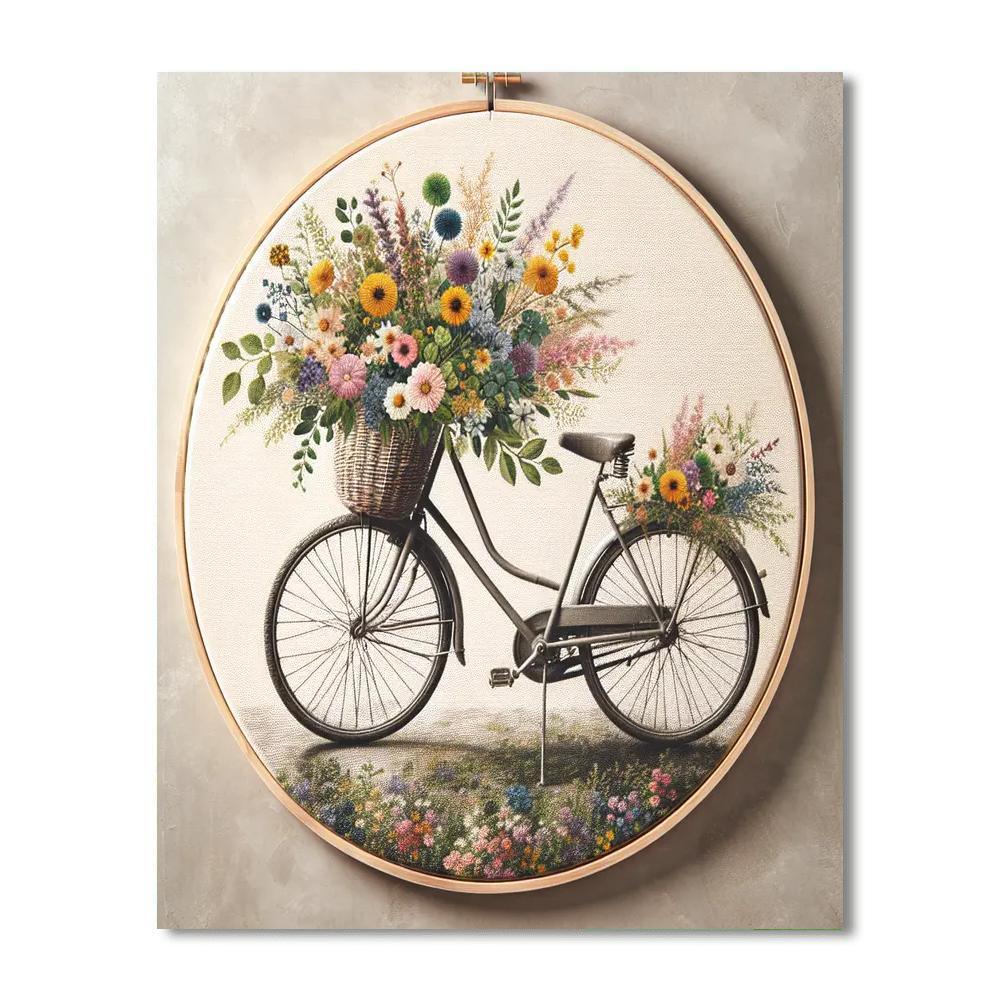 Retro Bicycle Adventure DIY Paint By Numbers