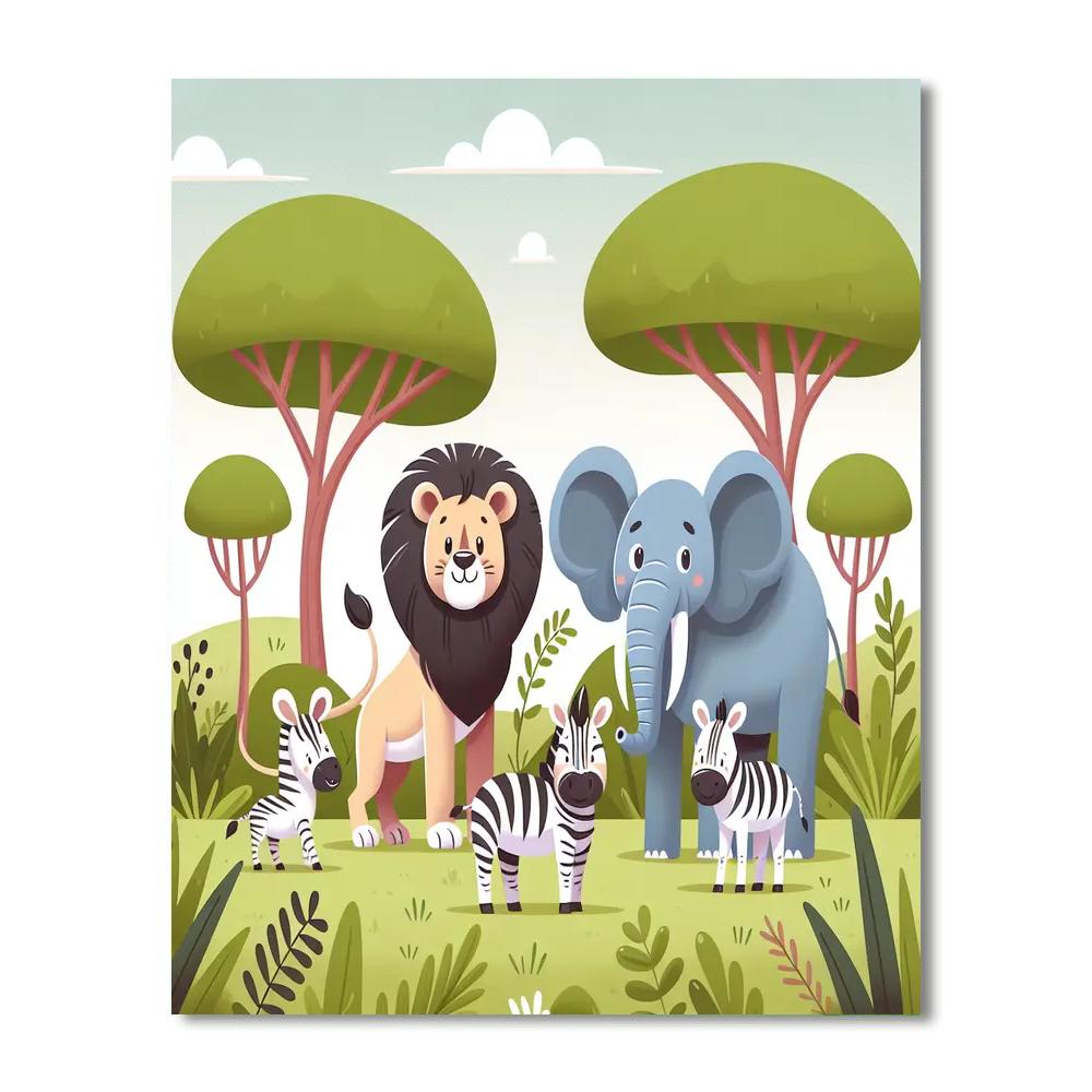 Safari Jungle Safari Paint By Numbers