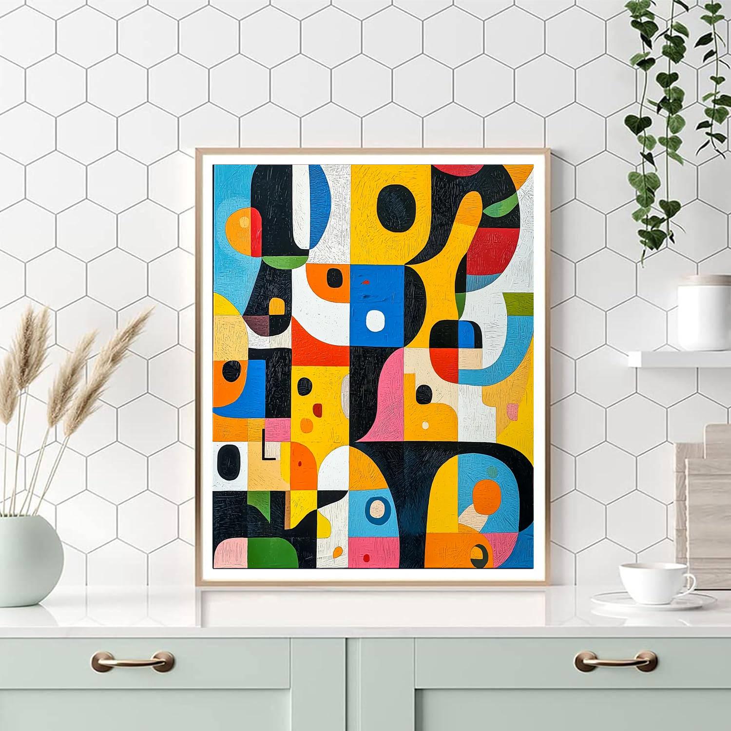 Joan Miró Inspired Whimsical Trails  Paint By Color