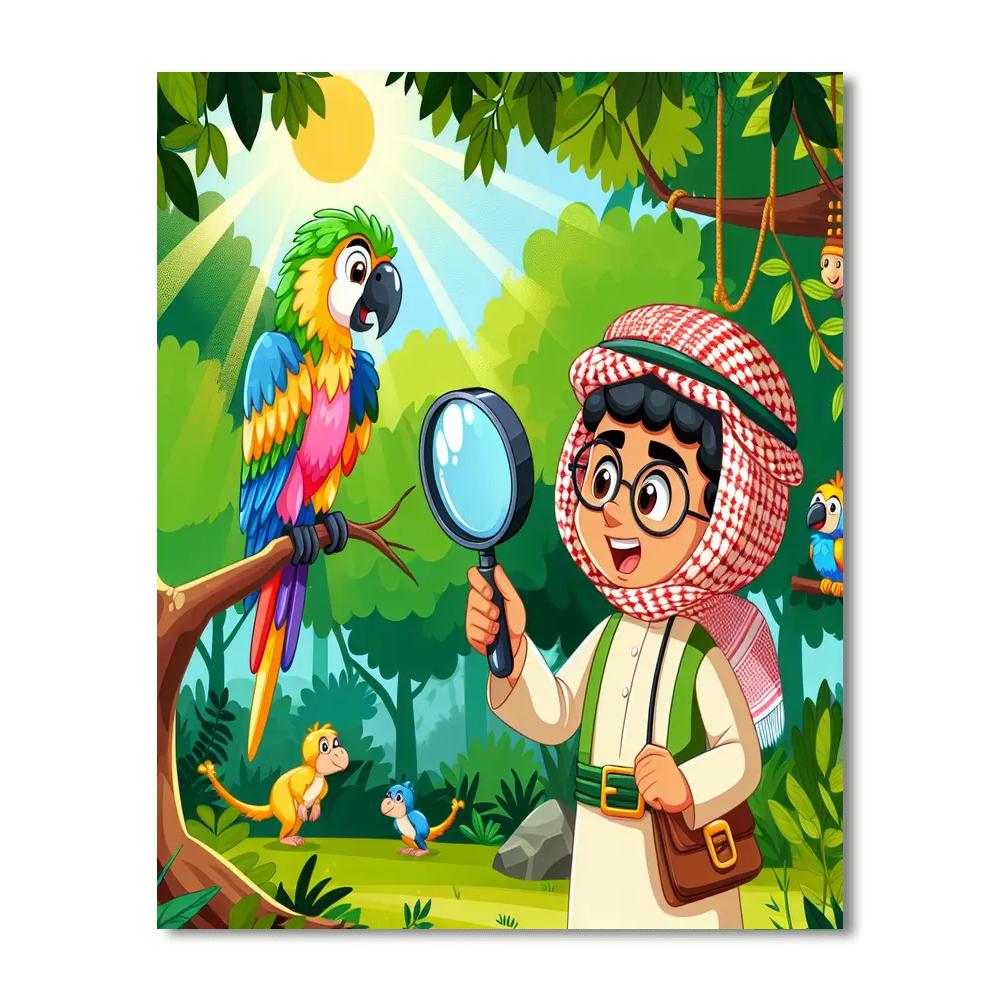 Explorer's Jungle Trail Painting Number Kit