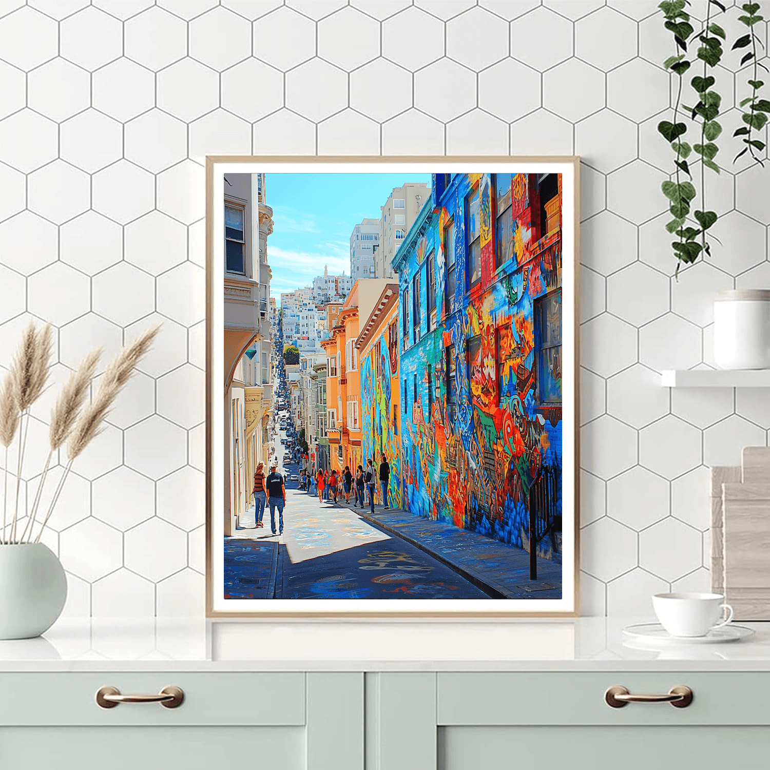 Valparaiso Street Art - Chile Number Painting