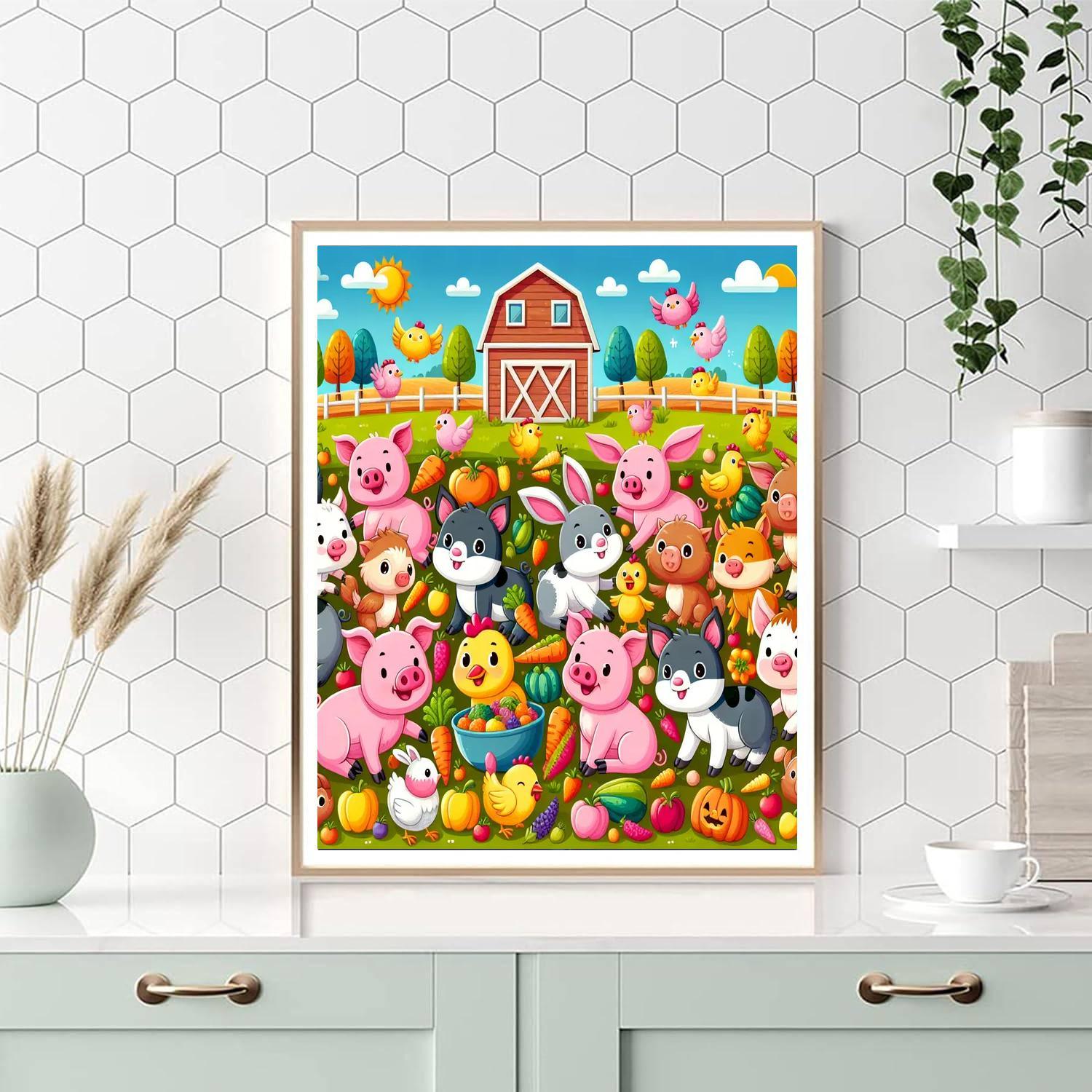Happy Harvest Celebration Number Painting
