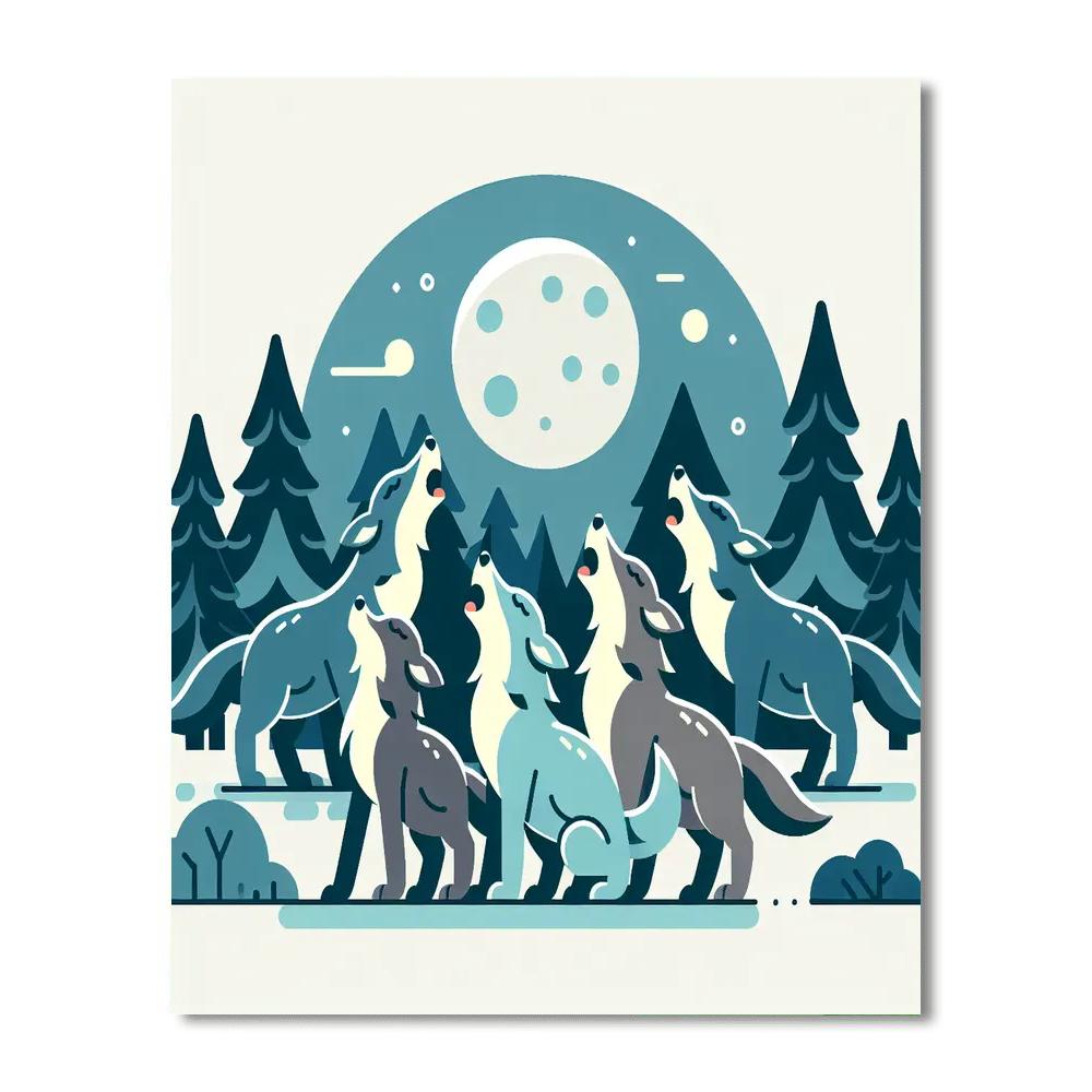 Wild Wolves Numbered Painting Kits