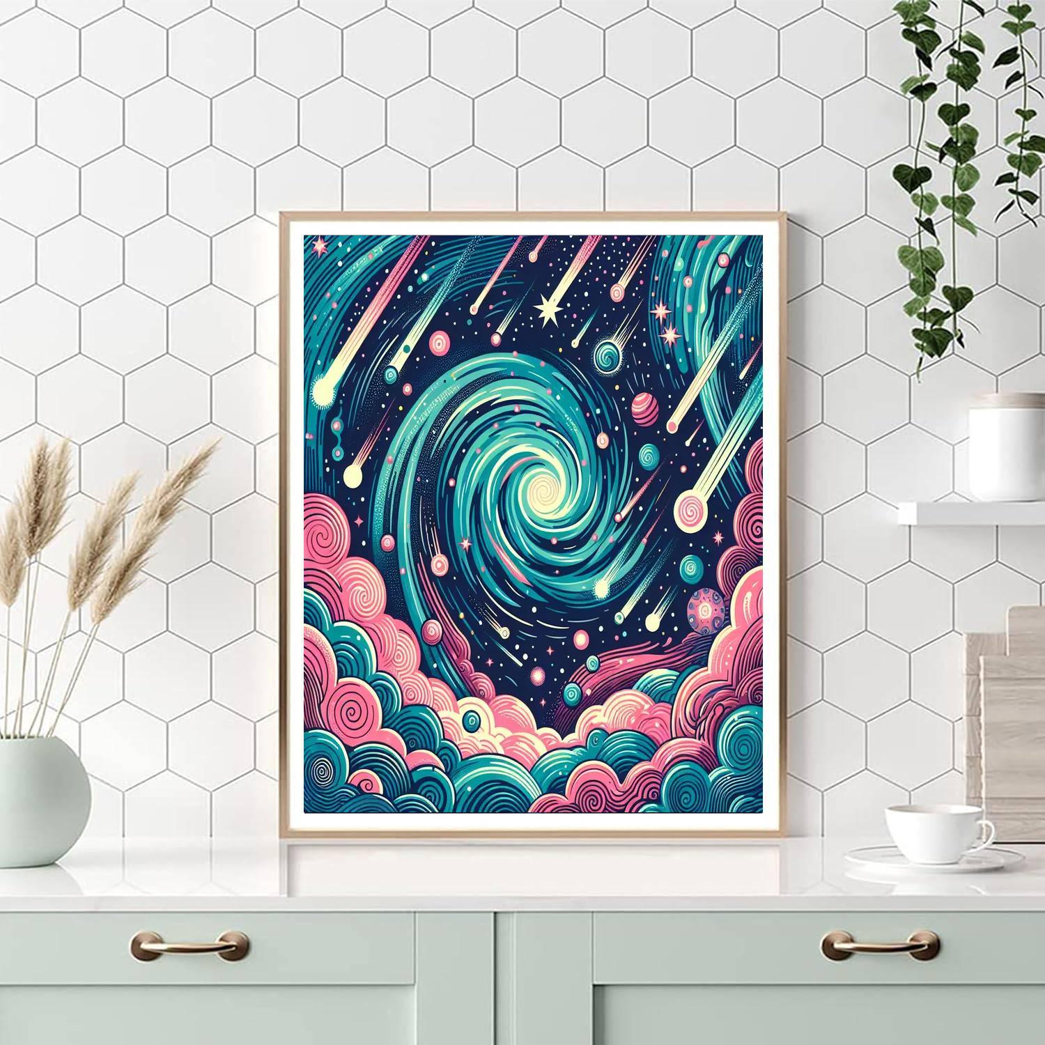 Cosmic Carousel Of Stars Paint By Number
