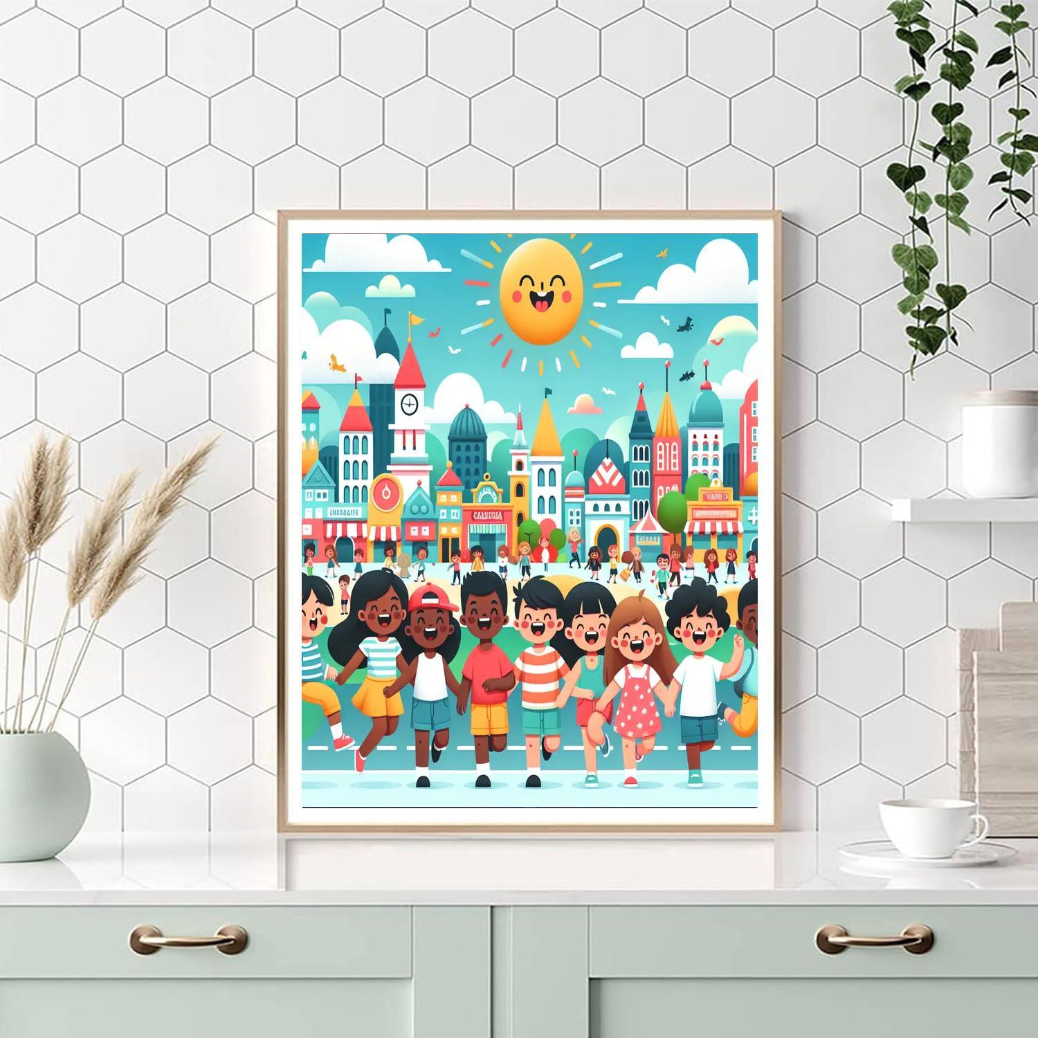 Cheerful City Explorers Paint By Numbers