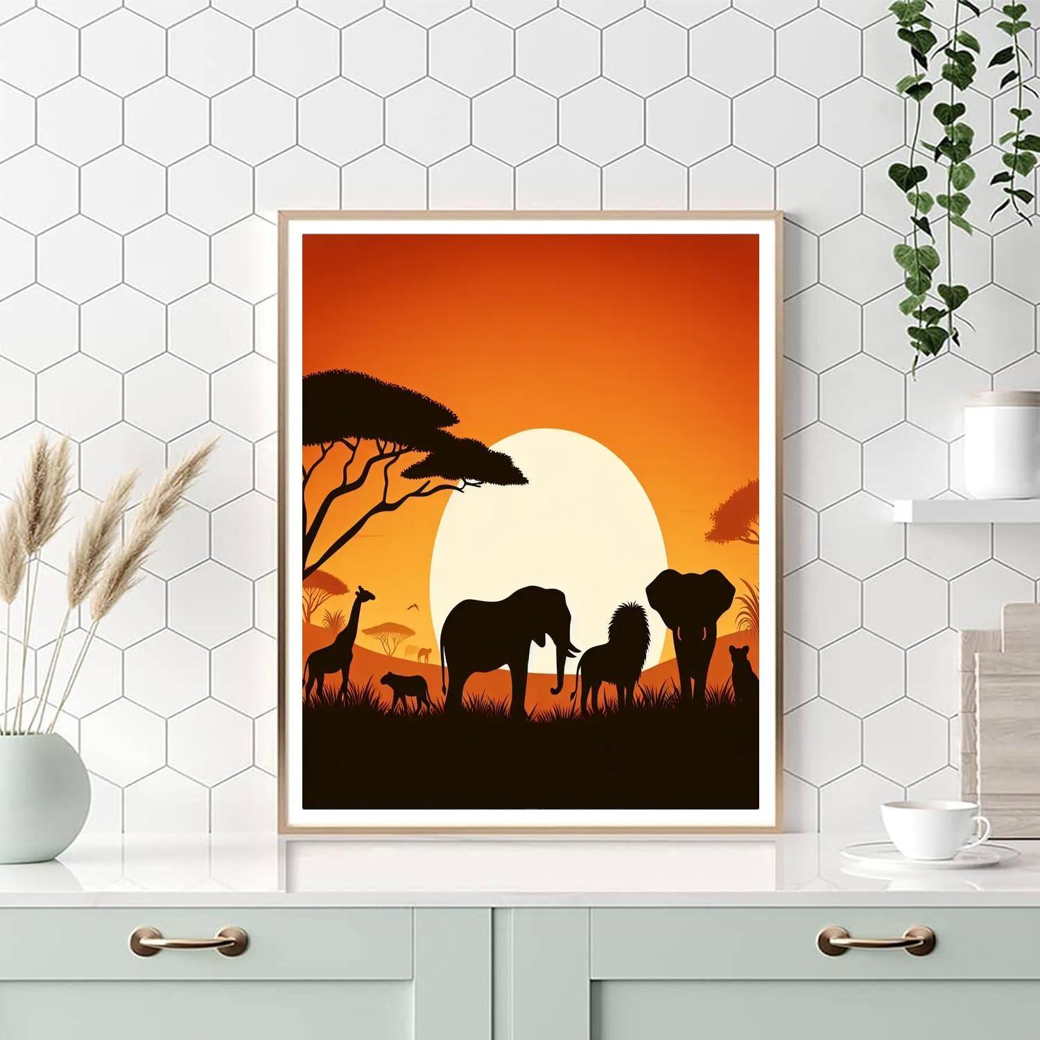 Savannah Sunset Safari Paint By Numbers