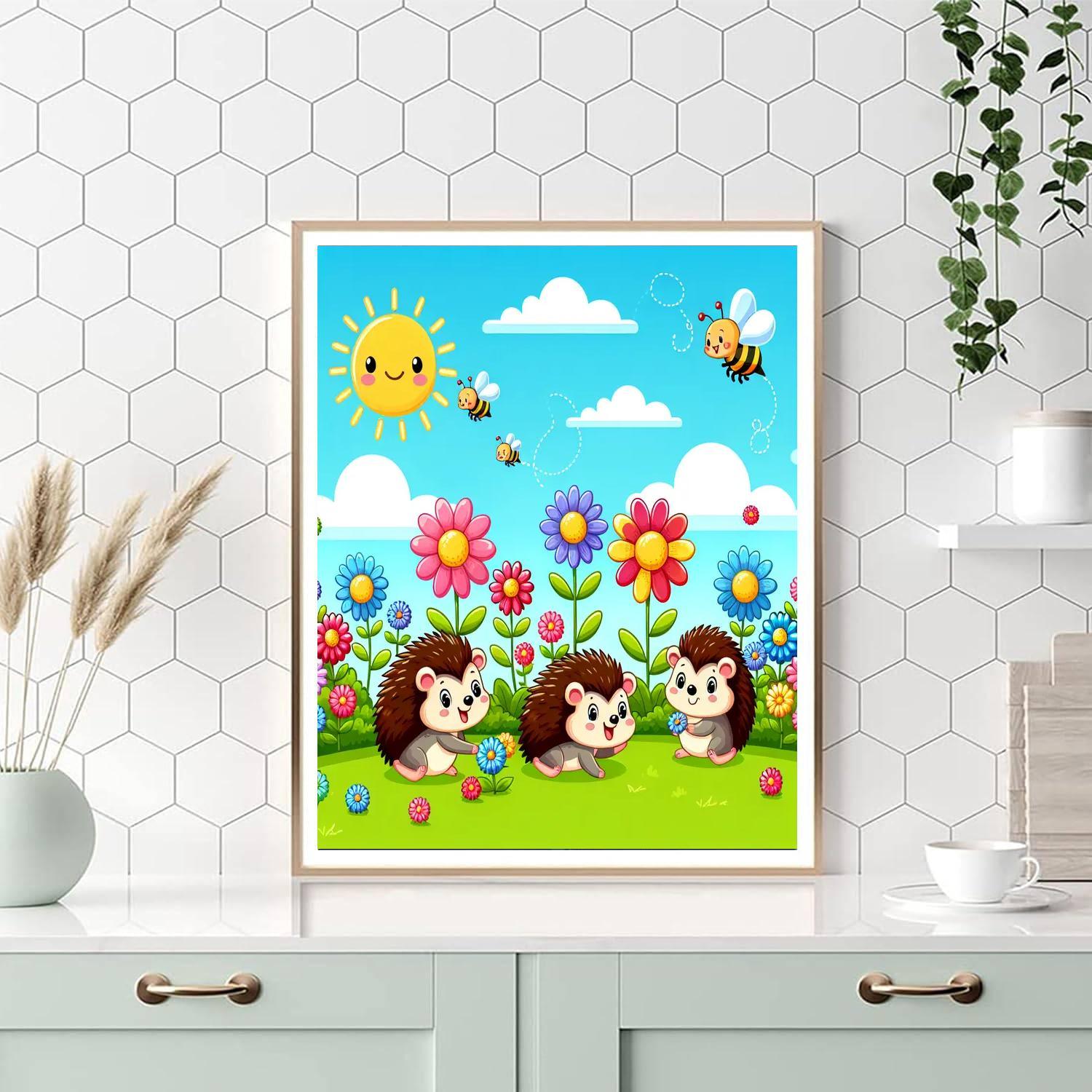 Happy Hedgehog Garden Paint By Number