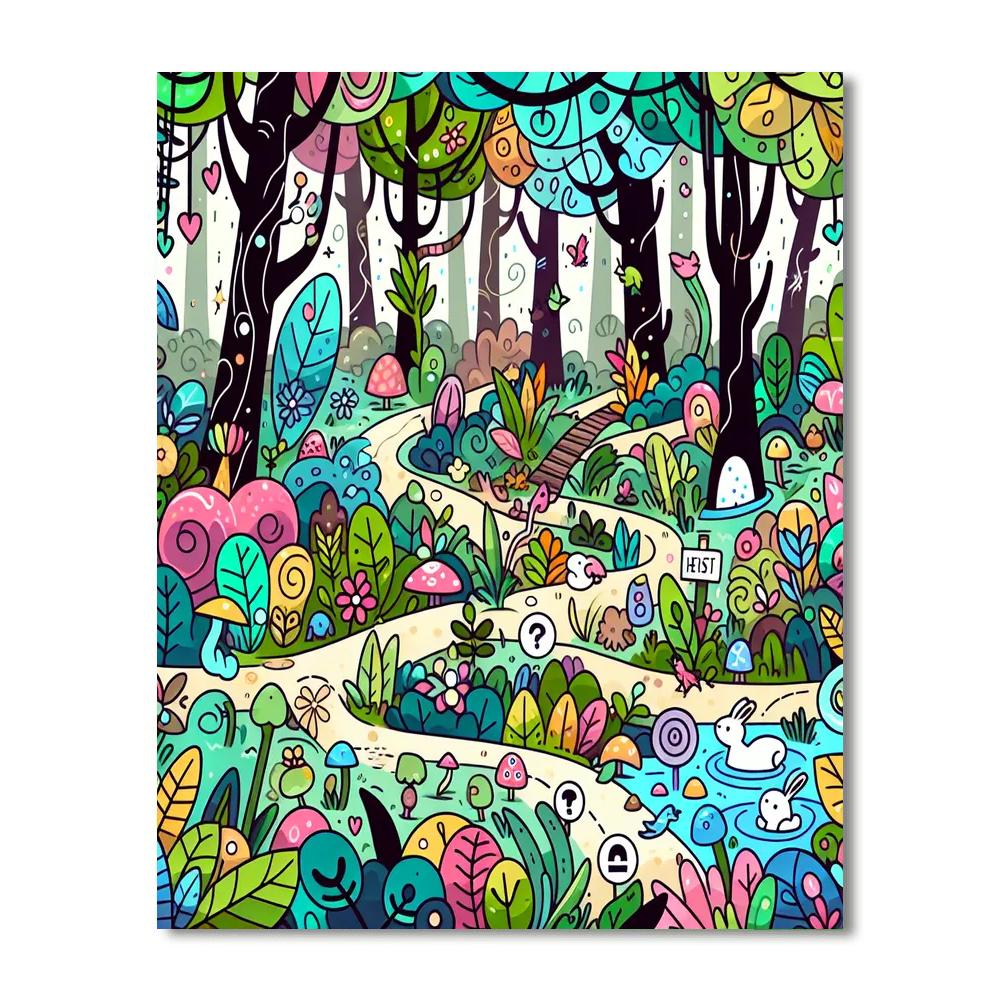 Mystery Forest Adventure Paint By Number