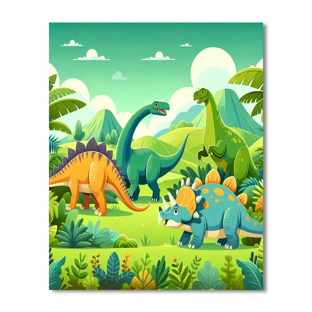 Dinosaurs And Friends Expedition Painting Number Kit