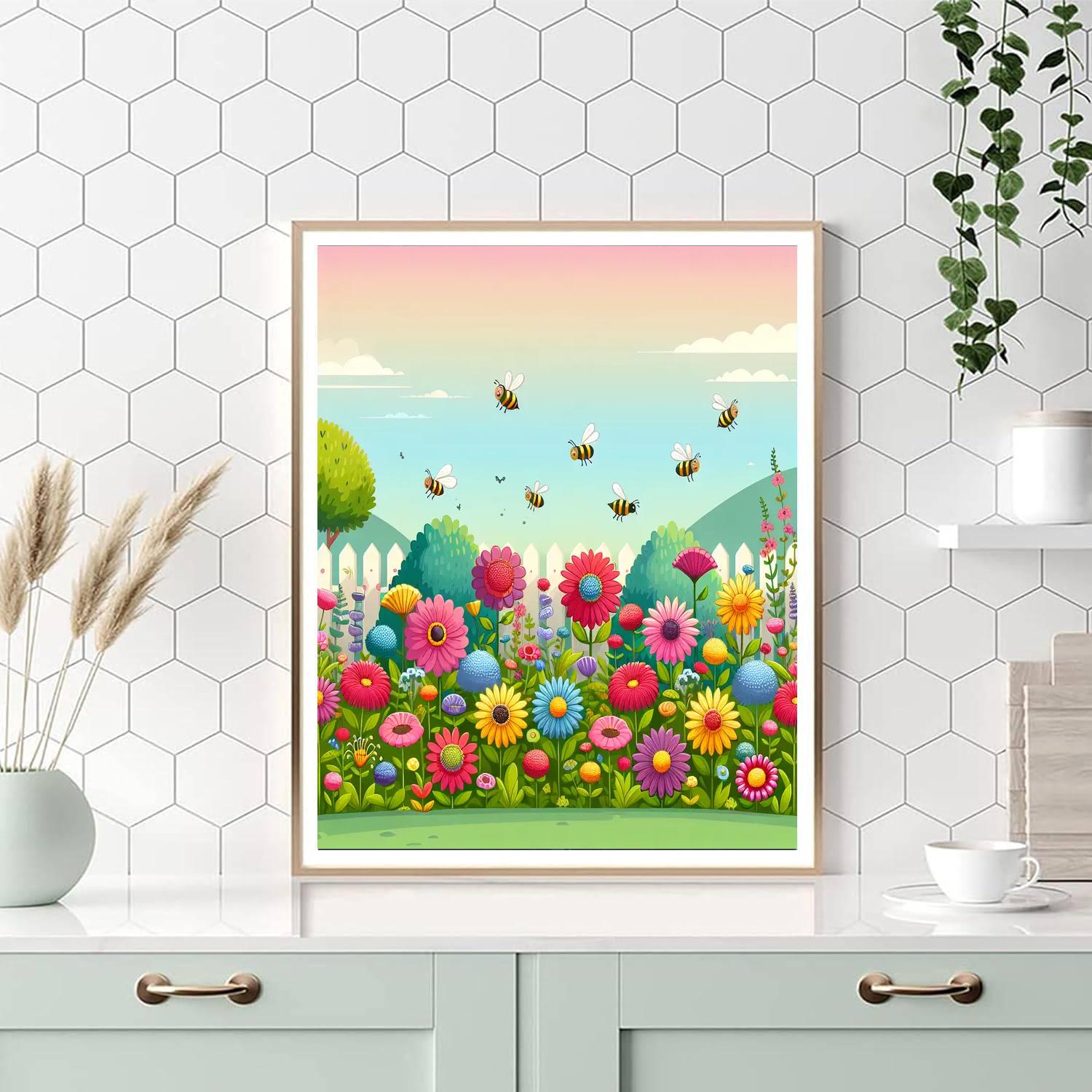 Flower Garden Bliss Numbered Painting Kits