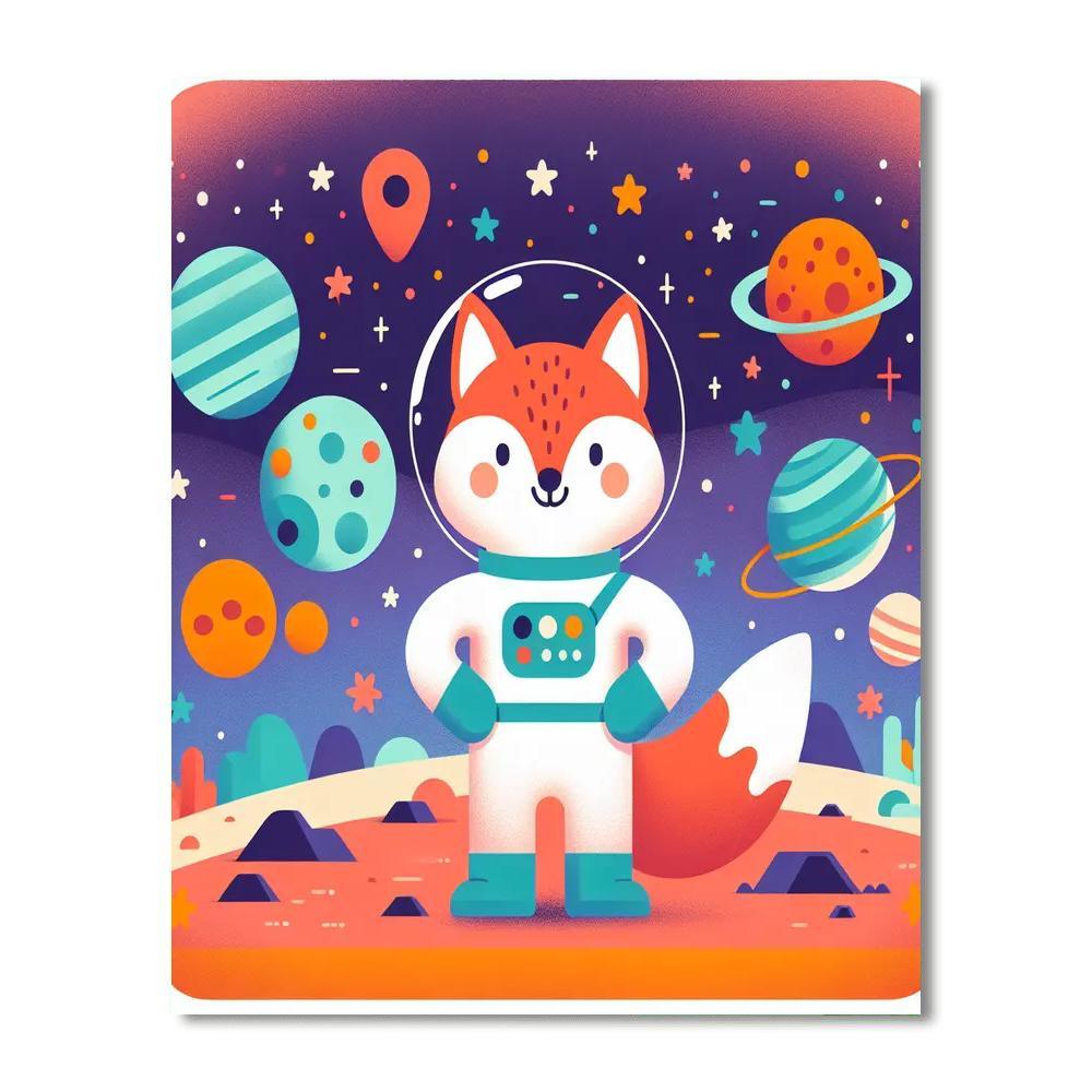 Galactic Explorer Fox Paint By Number