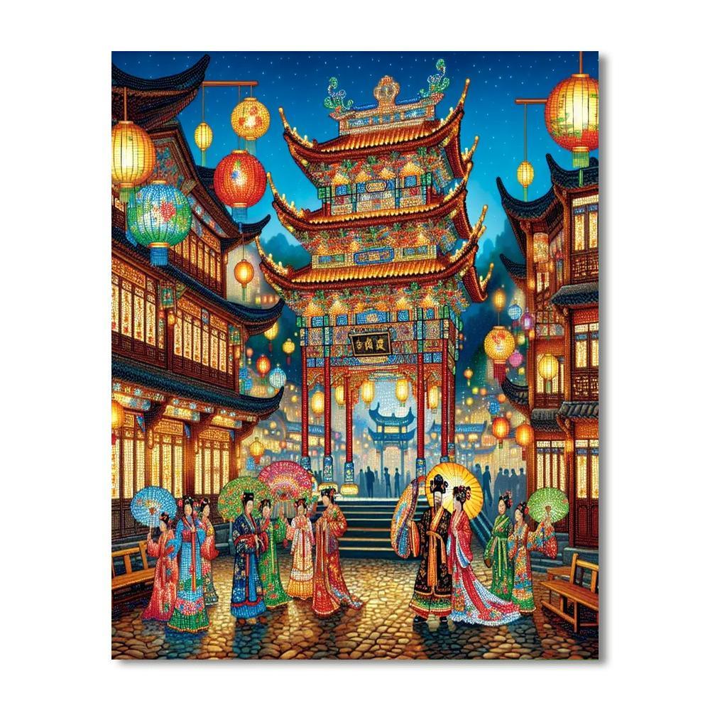 Chinese Lantern Festival - Zigong Paint By Color