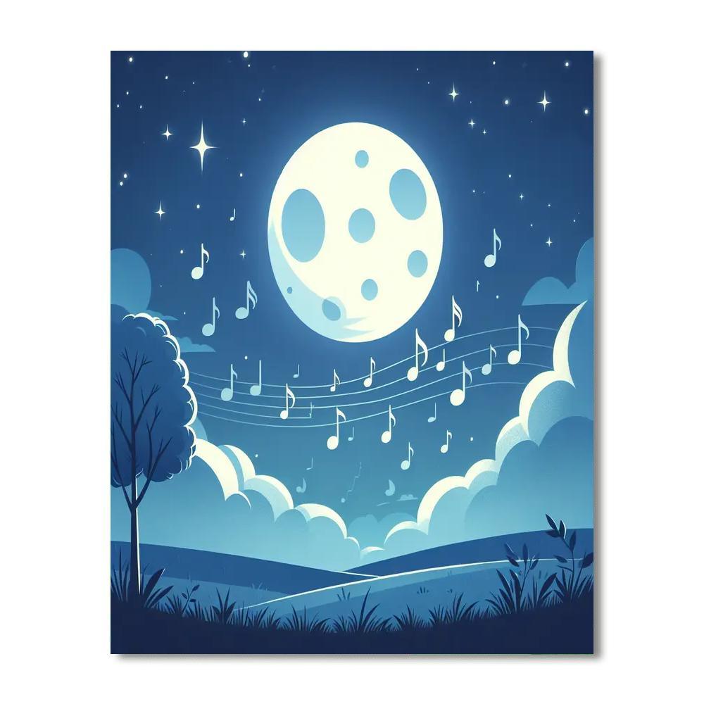 Moonlit Melody Paint By Numbers Art