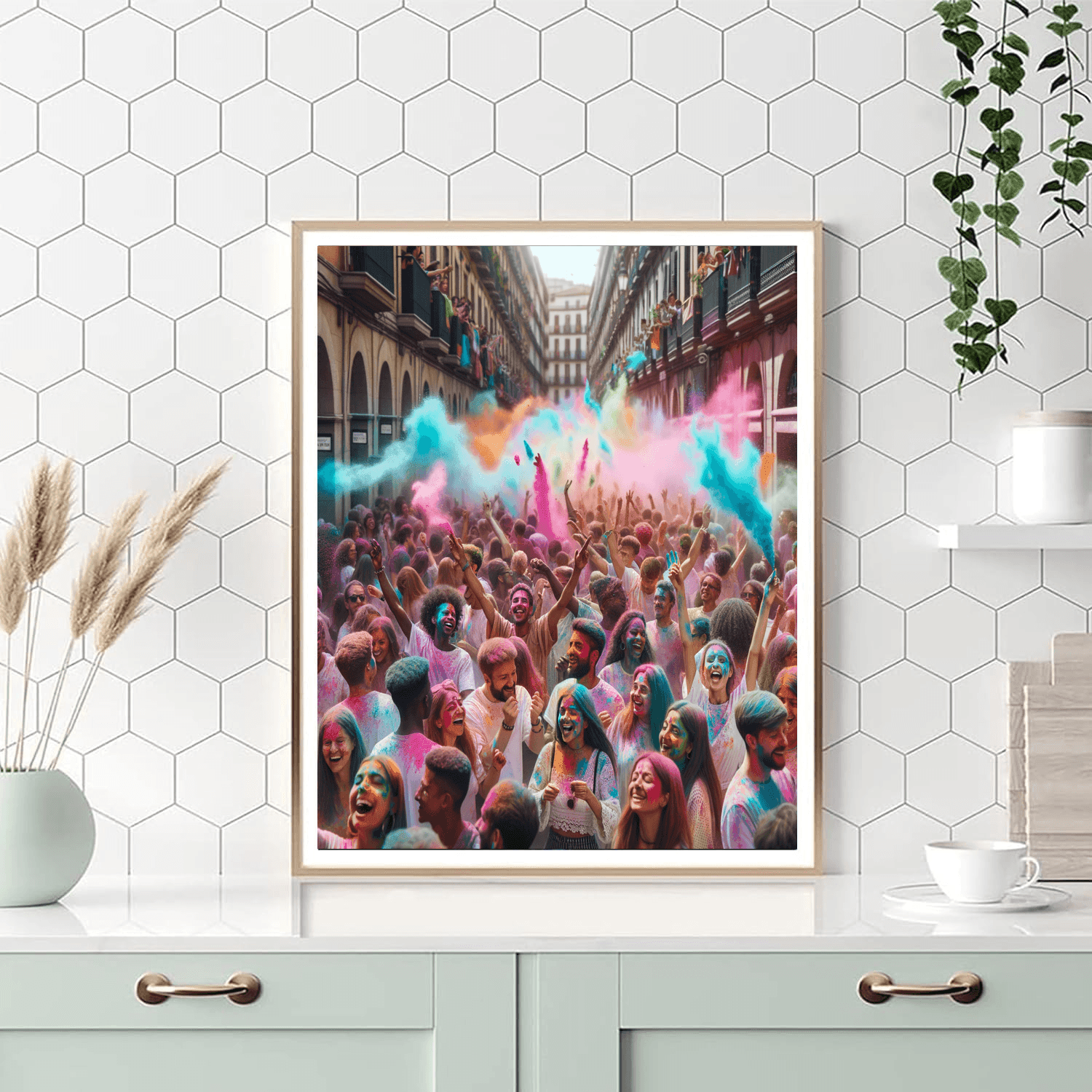 Festival Of Colors - India Number Painting