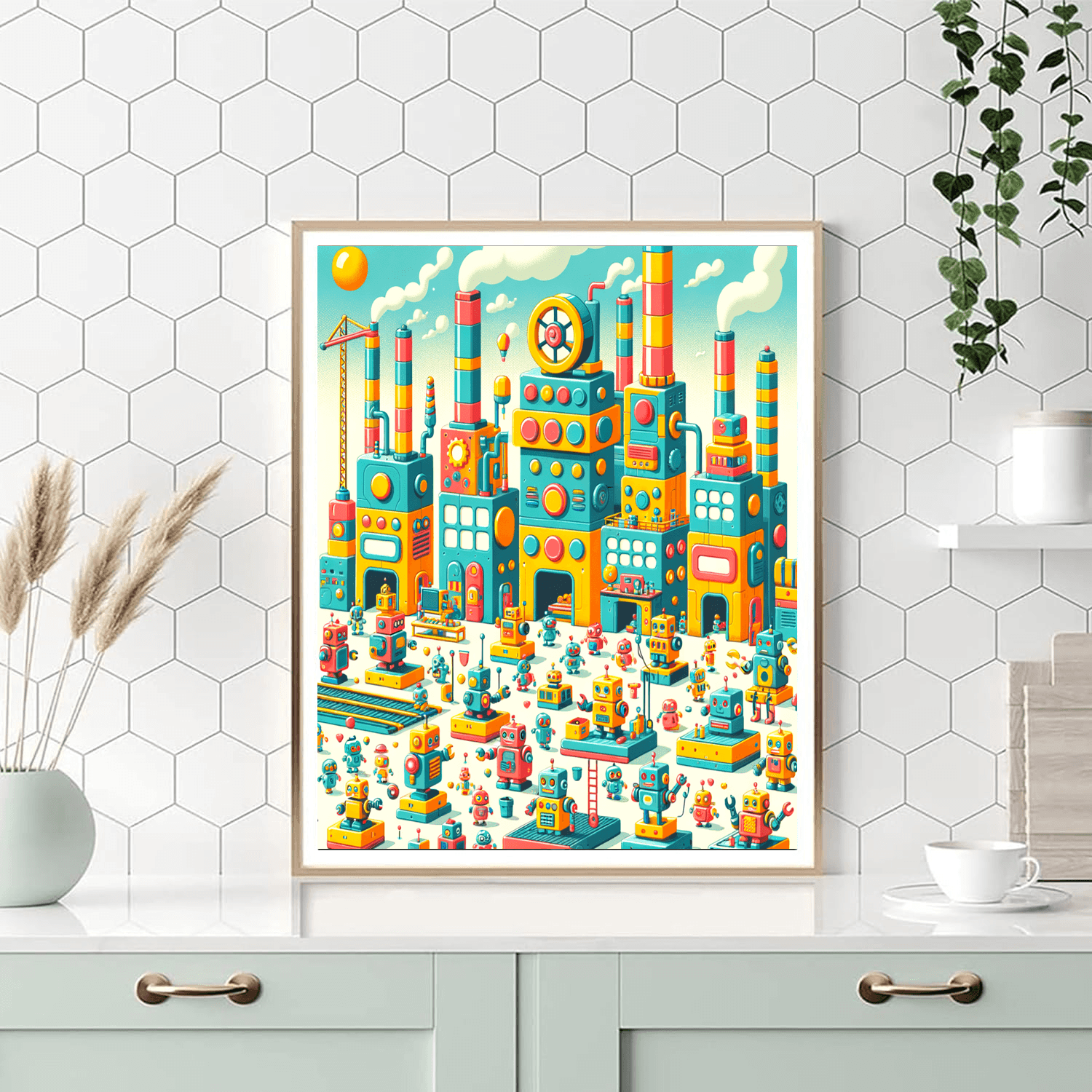 Robot Fun Factory Paint By Numbers Kits