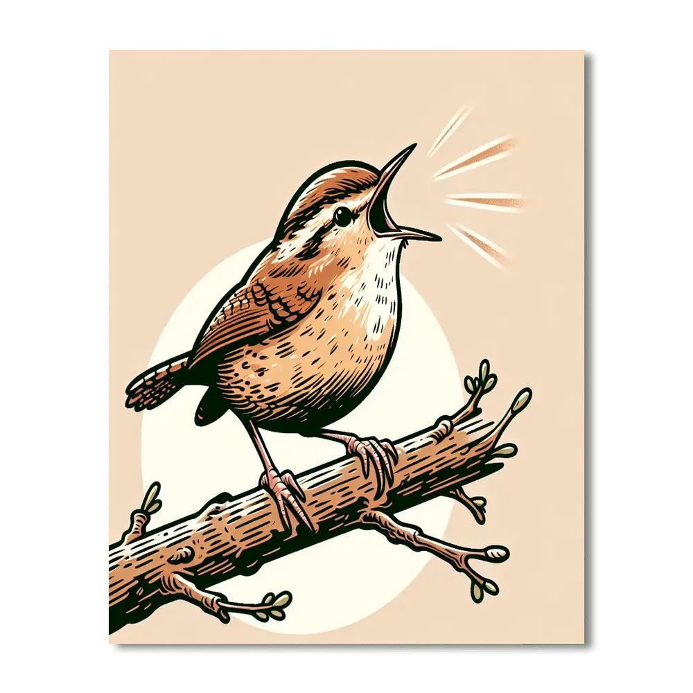 Witty Wren Paint By Numbers Art