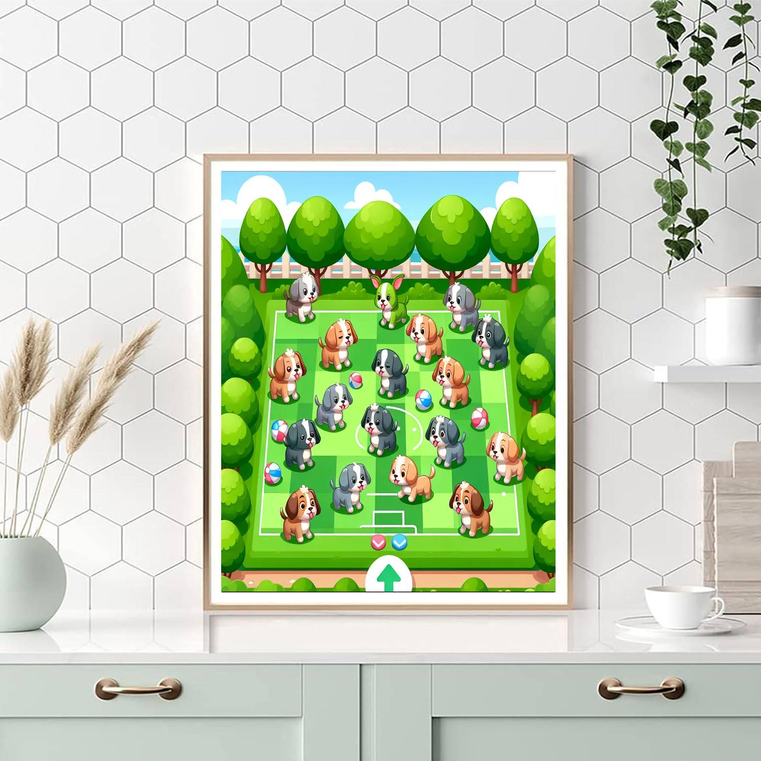 Puppy Park Playtime Painting Number Kit