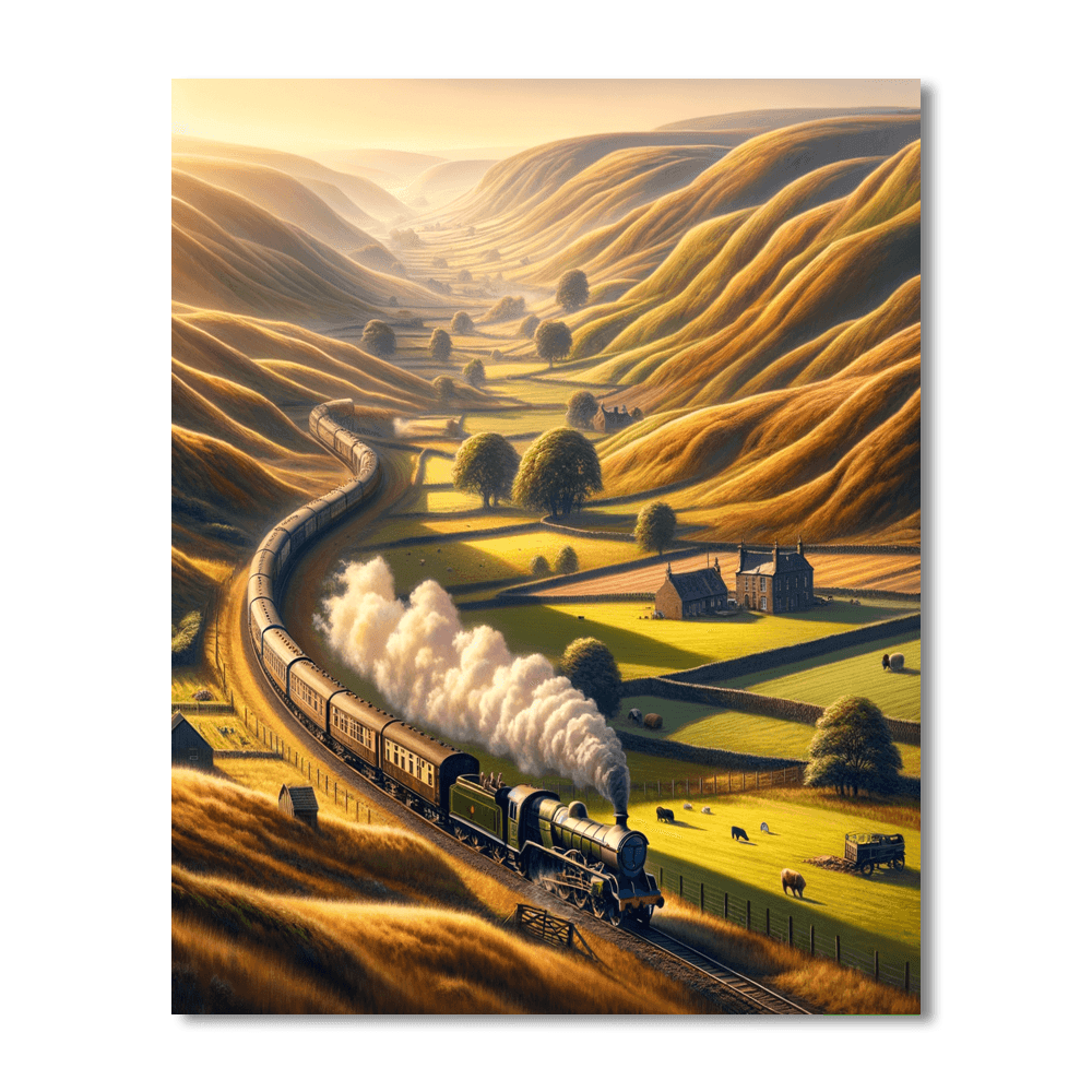 Vintage Railroad Journey Paint By Color