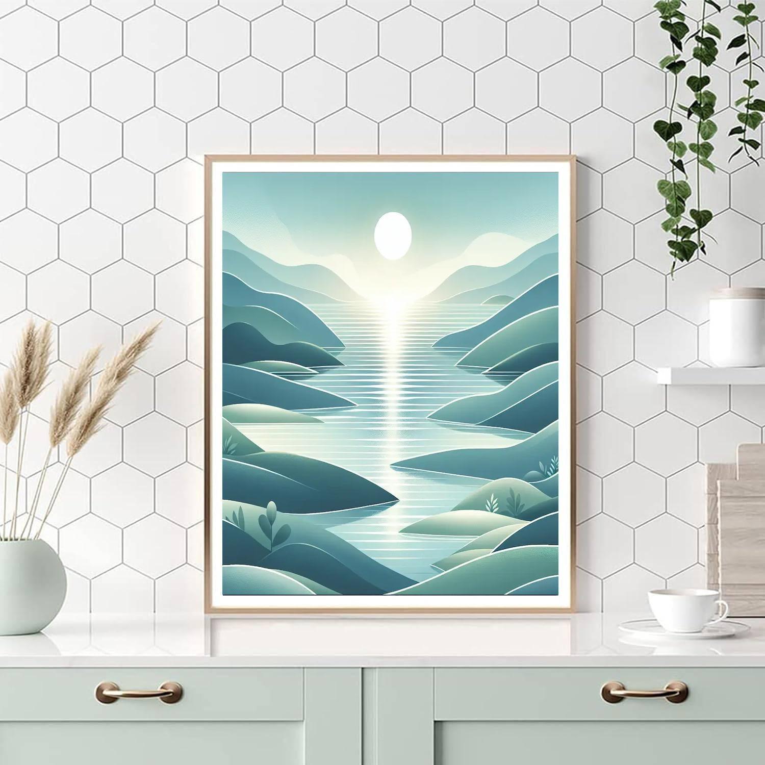 Glistening Lake Reflections Paint By Number