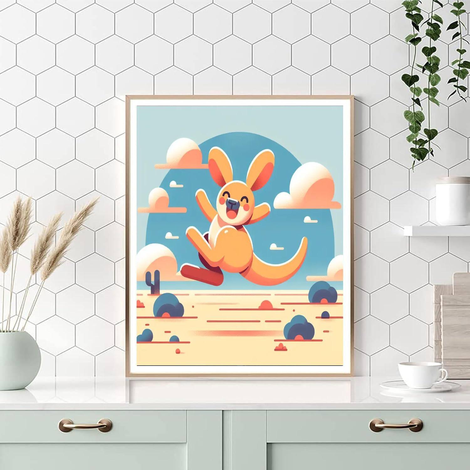 Jumpy Kangaroo Painting By Numbers Kit