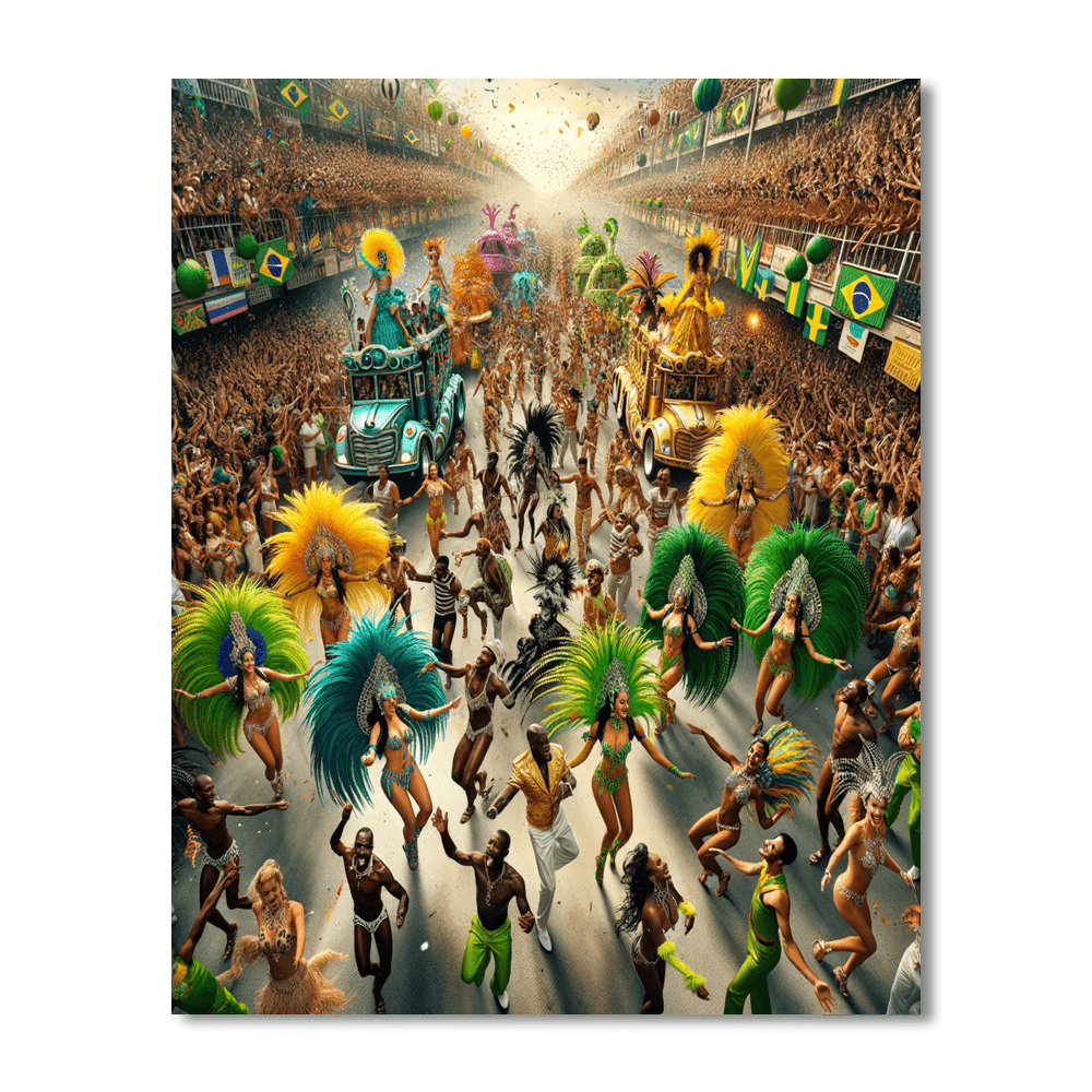 Mardis Gras - Brazil Paint By Color
