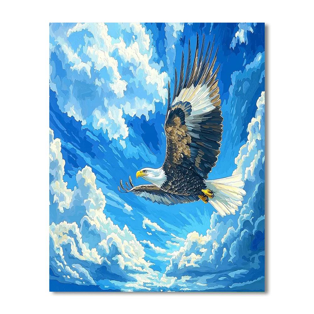 Michelangelo Inspired Eagle's Soar  Paint By Color