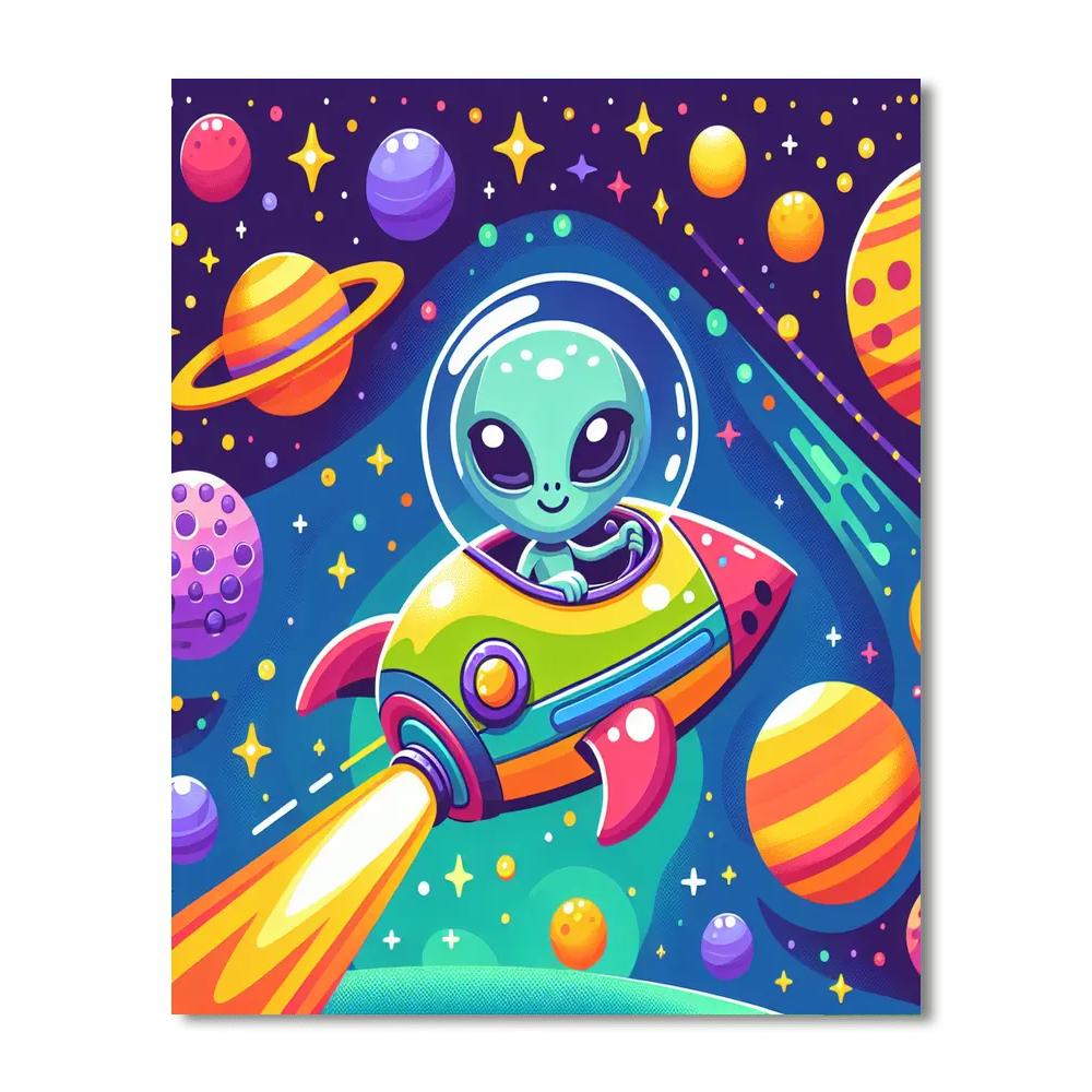 Galactic Adventures Of Zog DIY Paint By Numbers