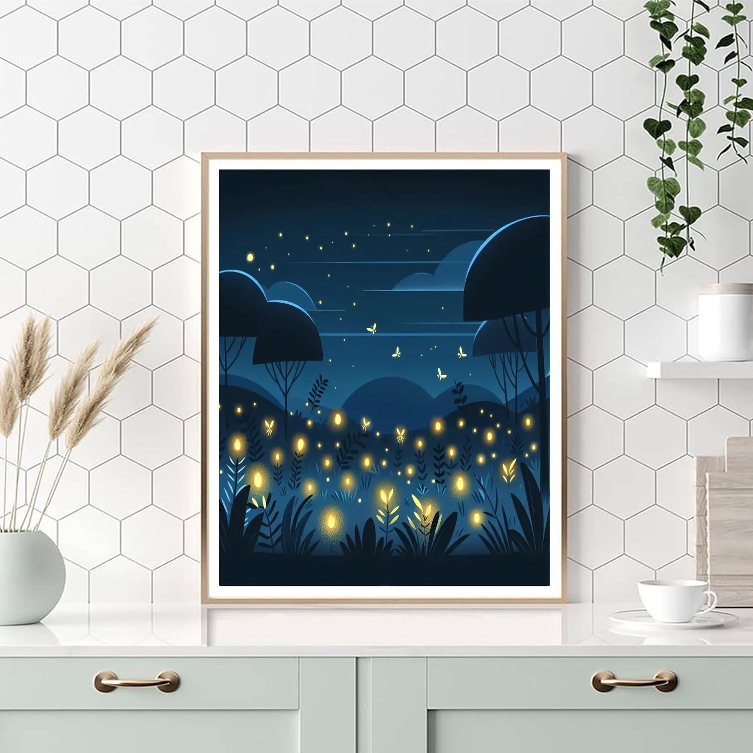 Friendly Firefly Gathering Paint By Numbers Art