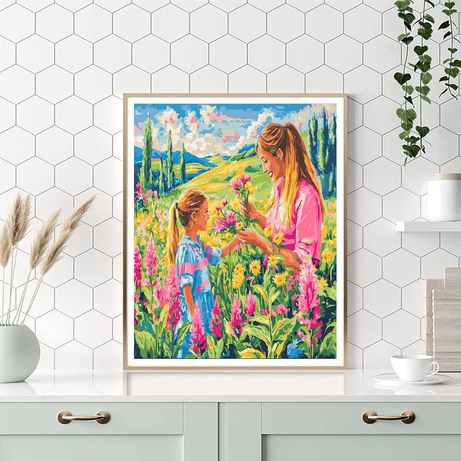 Mothers And Daughters In Bloom Painting Number Kit