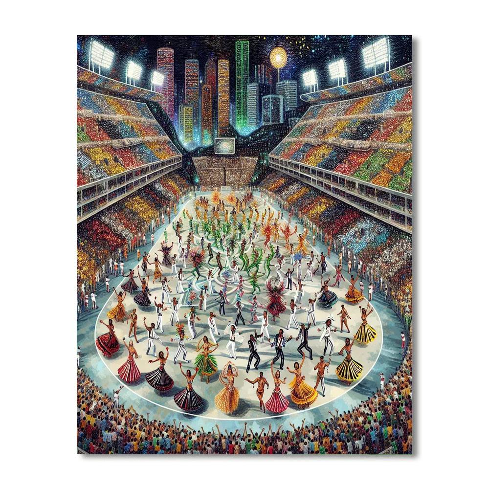 Samba Parade At Sambadrome - Brazil DIY Paint By Numbers