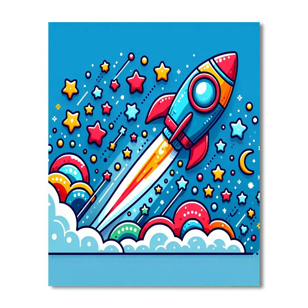 Racing Rocket Paint By Number