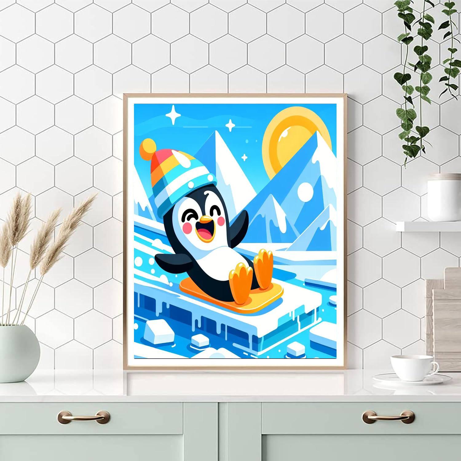 Penguin Ice Capers Paint By Numbers Art