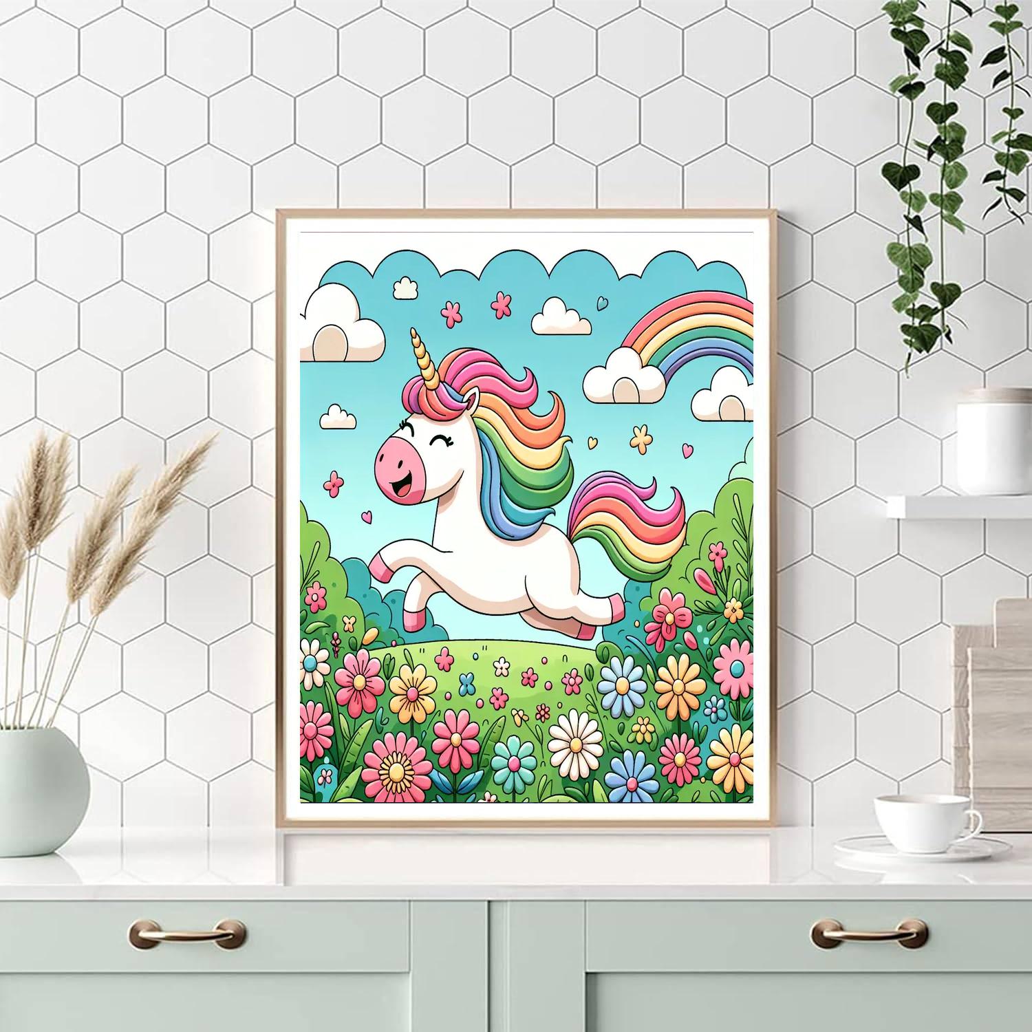 Majestic Unicorn's Magical Meadow Paint By Numbers Kits