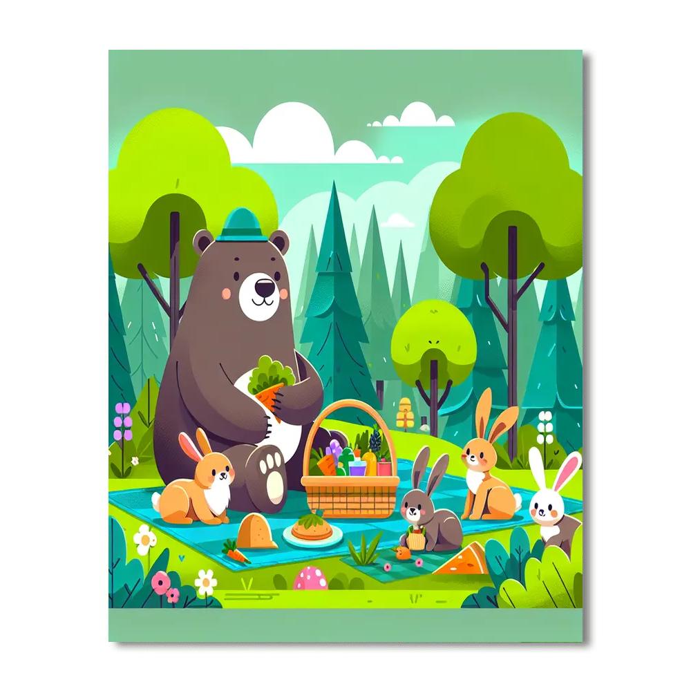 Enchanted Forest Picnic Paint By Numbers