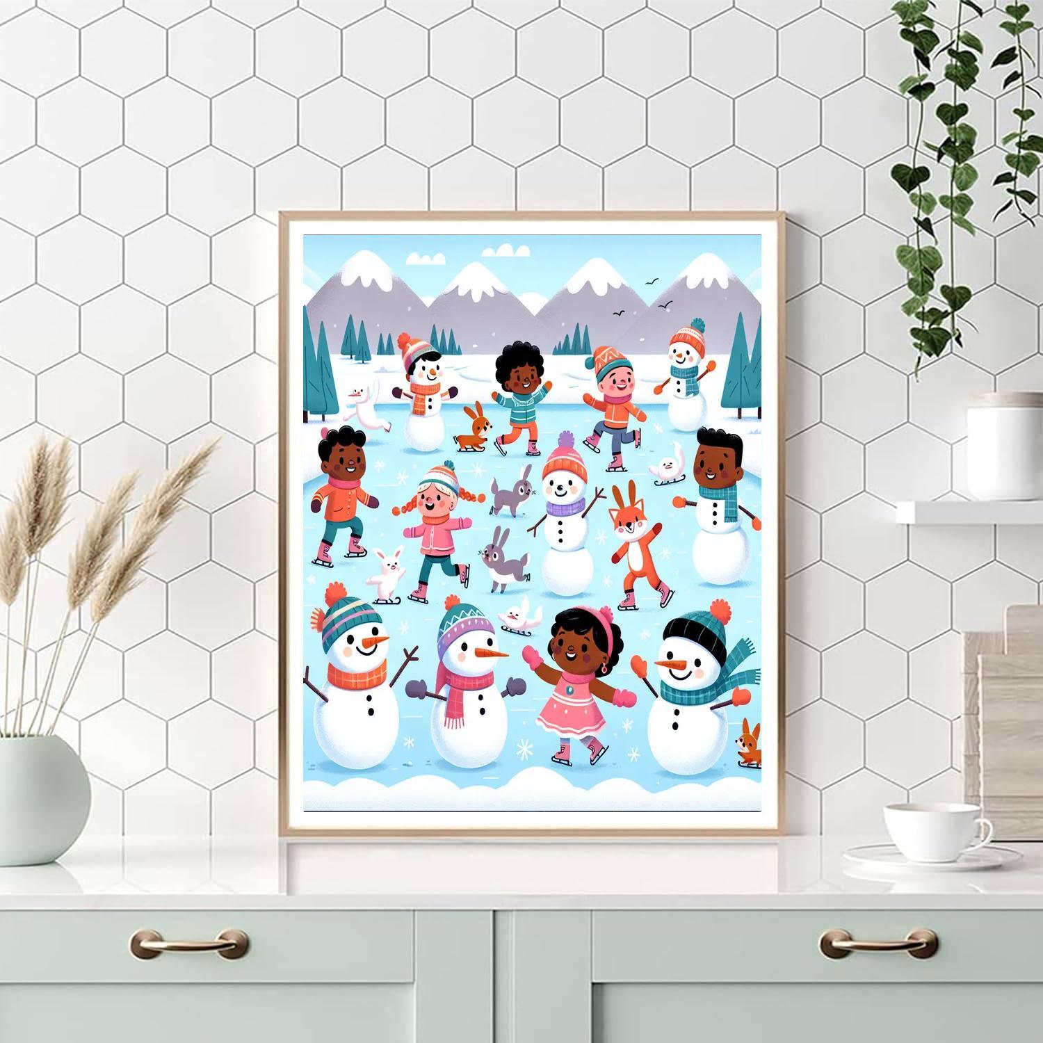 Joyful Winter Play Paint By Number