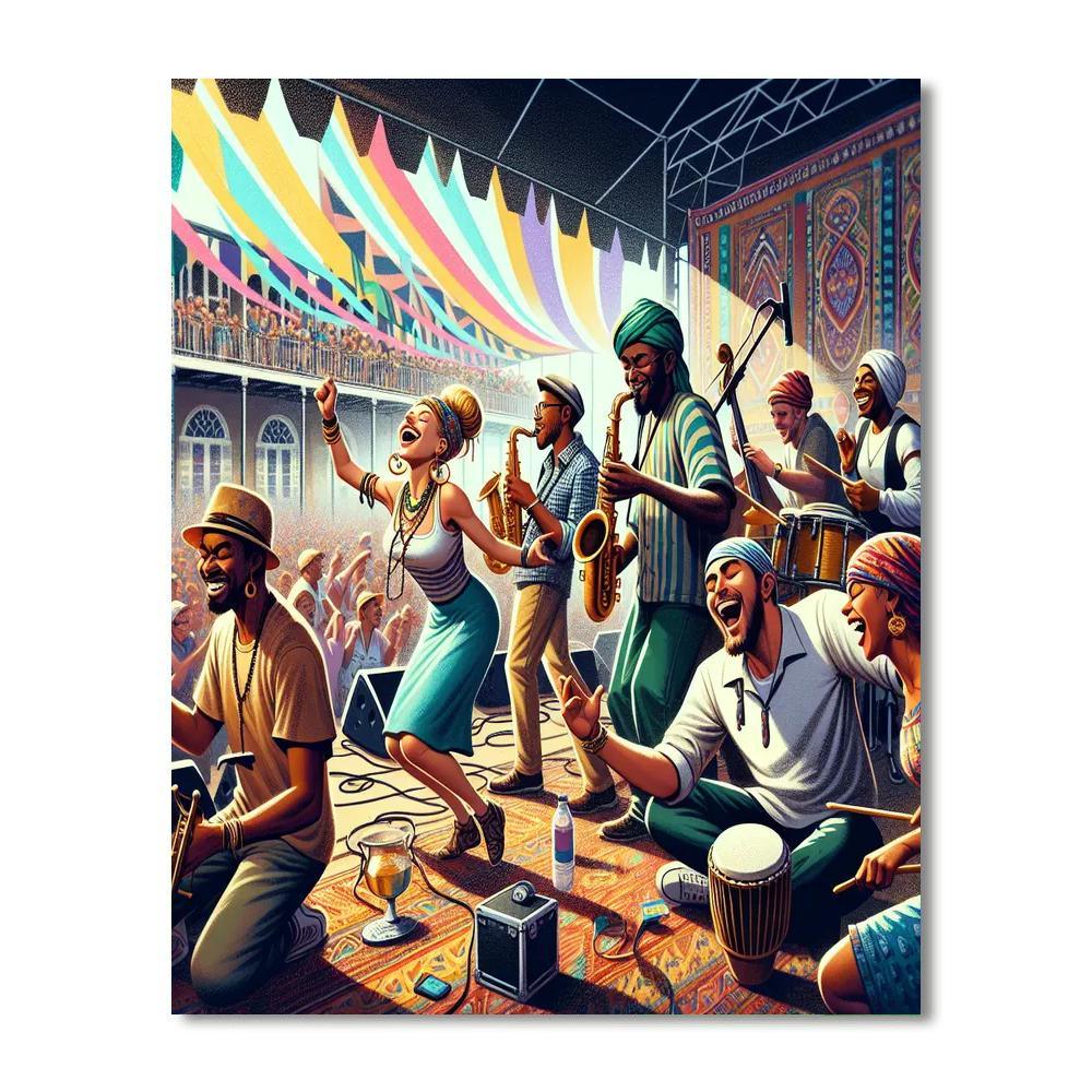 The New Orleans Jazz & Heritage Festival - Usa Painting By Numbers Kit