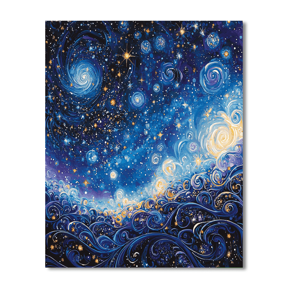 Gustav Klimt Inspired Celestial Patterns Paint By Numbers Kits