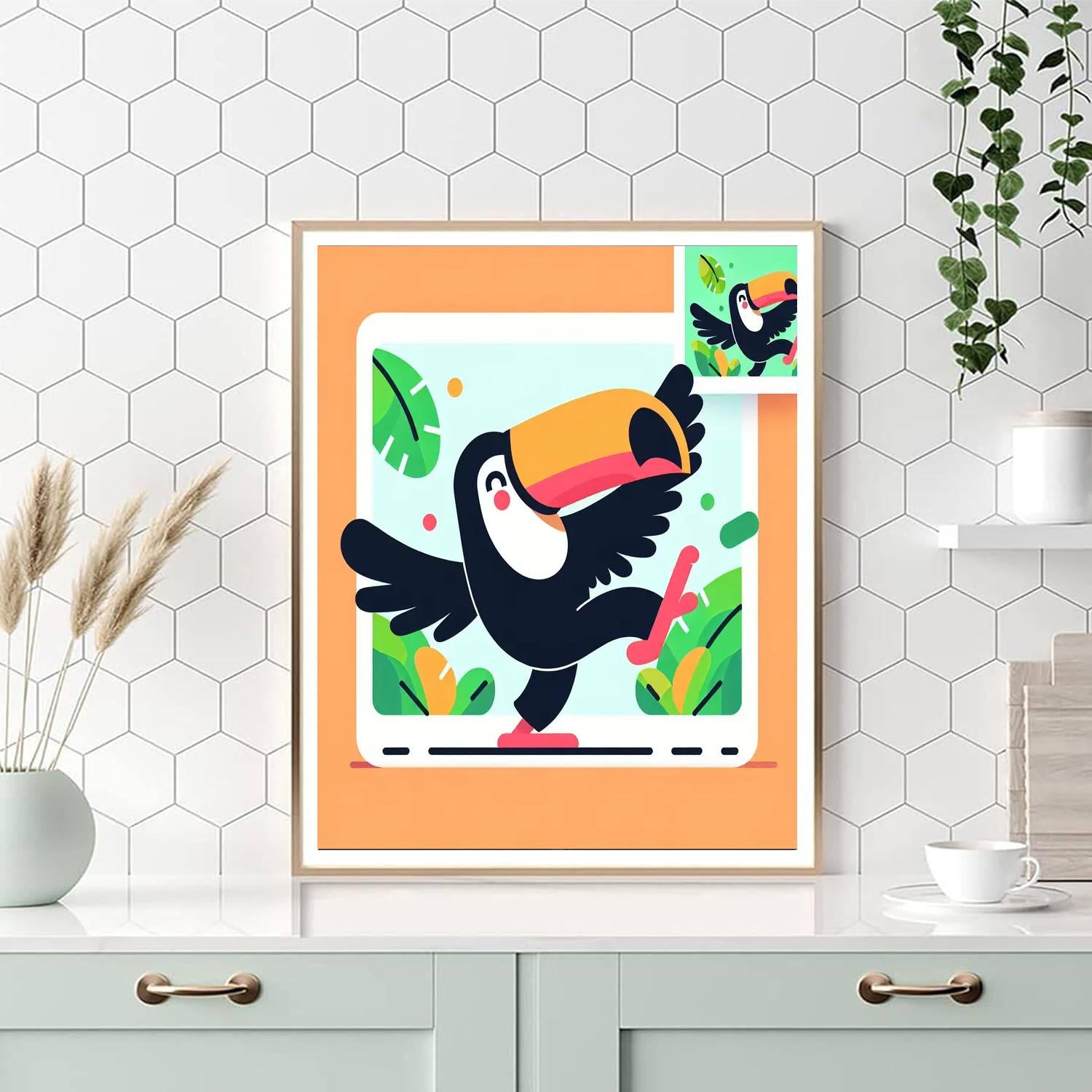 Tropical Toucan Tango Paint By Numbers Art